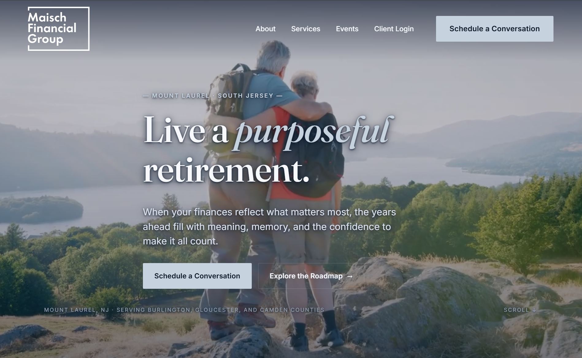 Maisch Financial website homepage