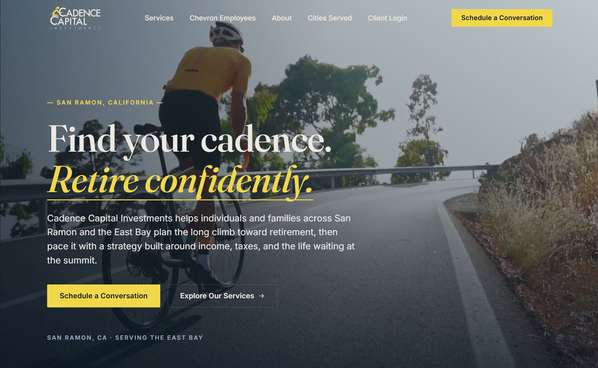 Cadence Capital website homepage