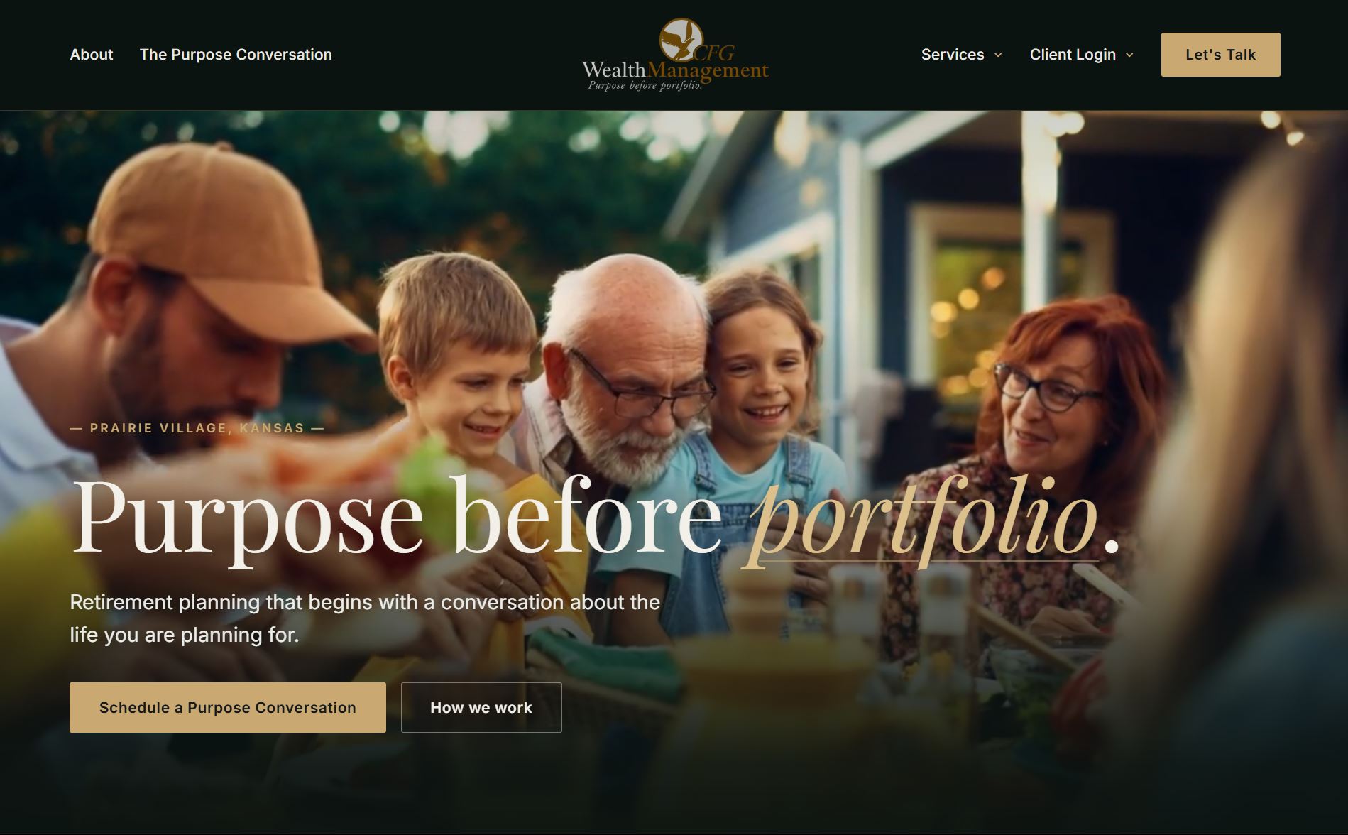 CFG Wealth Management website homepage