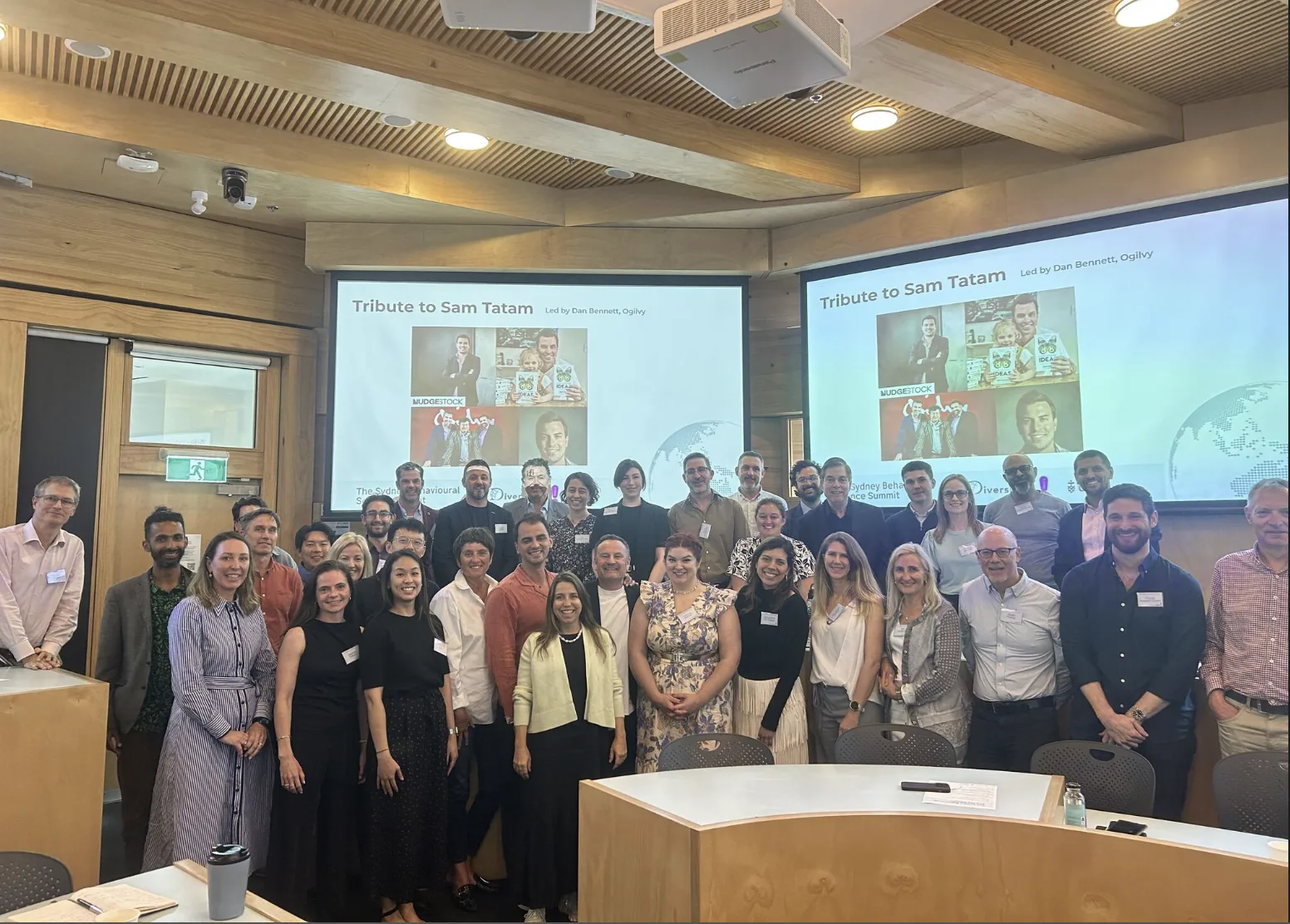 Attendees pose together at the Sydney Behavioral Science Summit