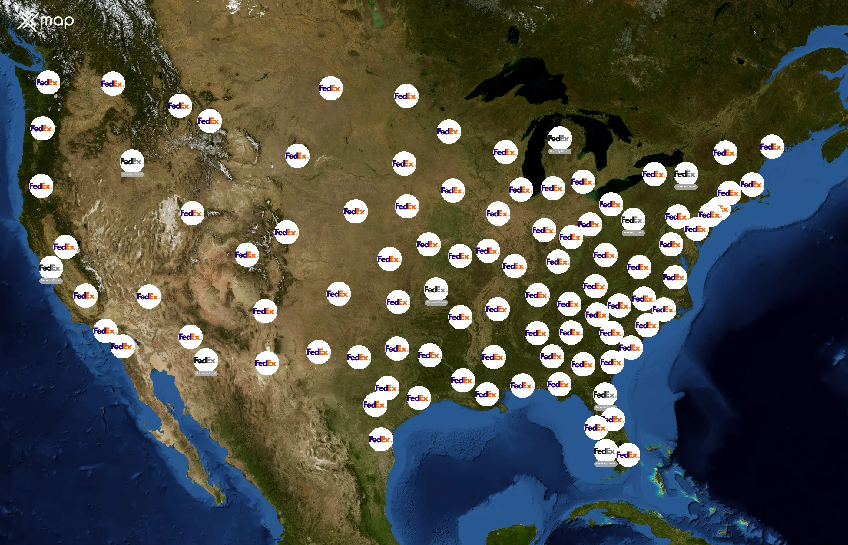 FedEx state distribution
