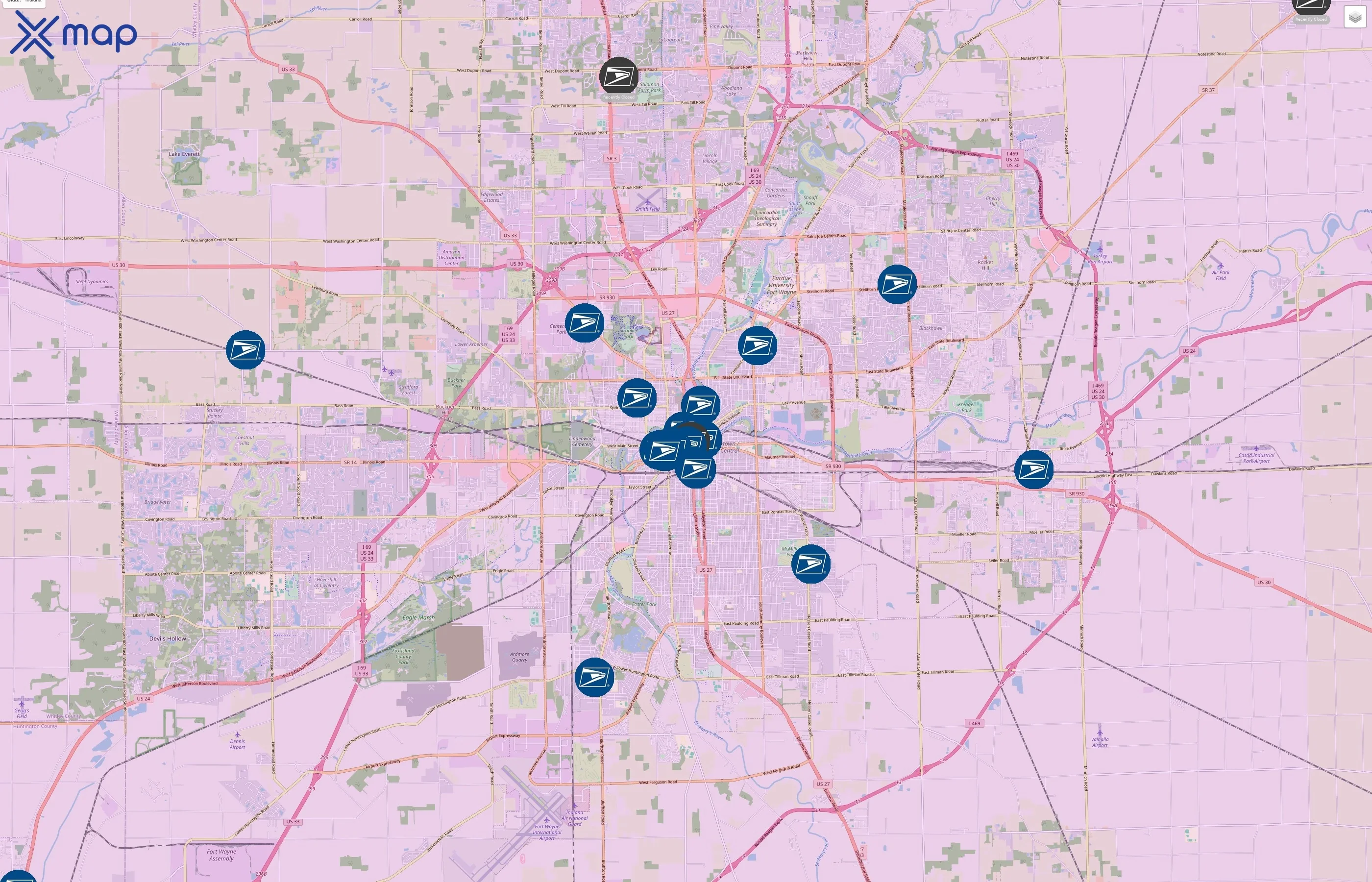 United States Postal Service traffic data