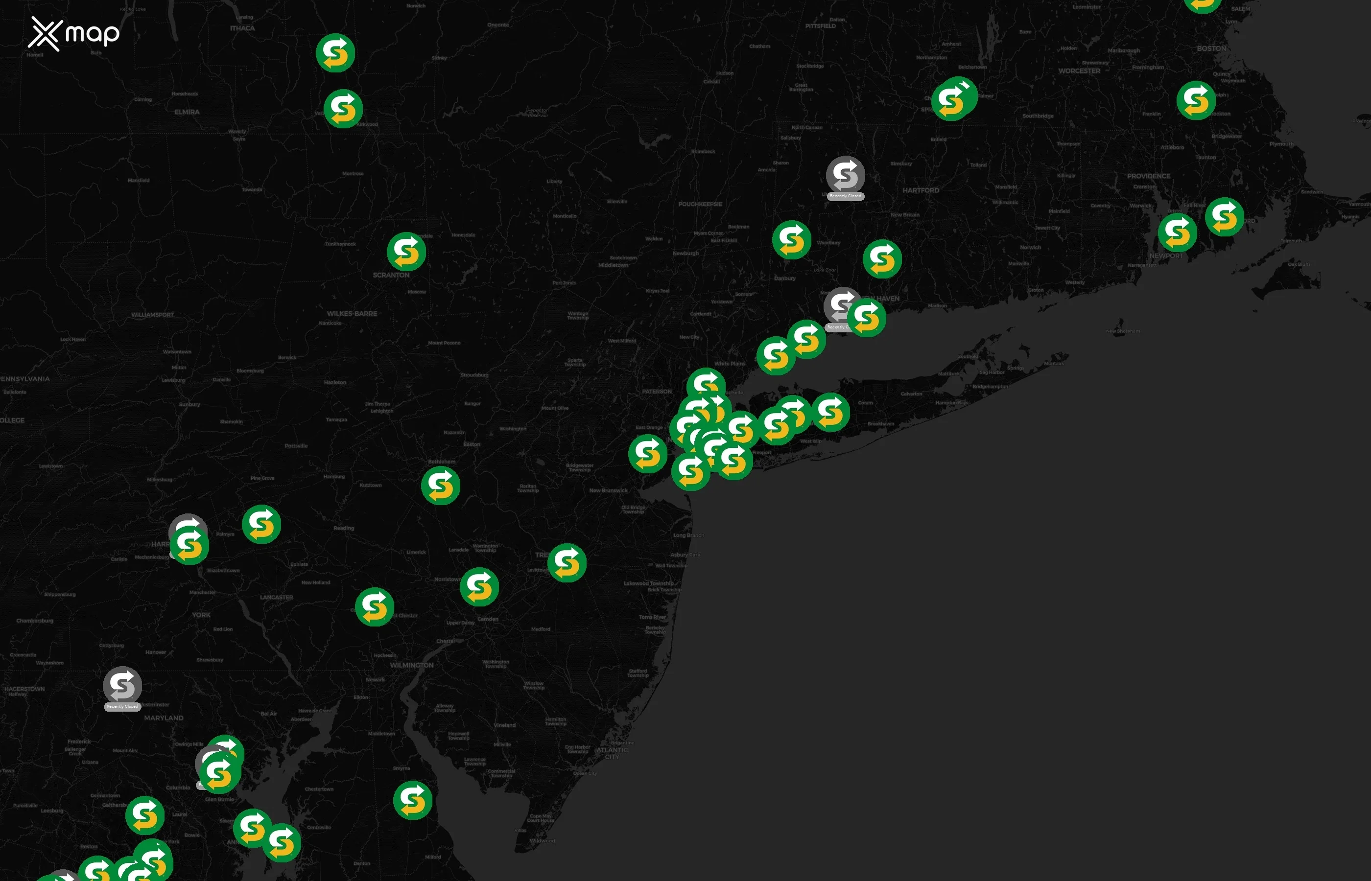 Subway city distribution