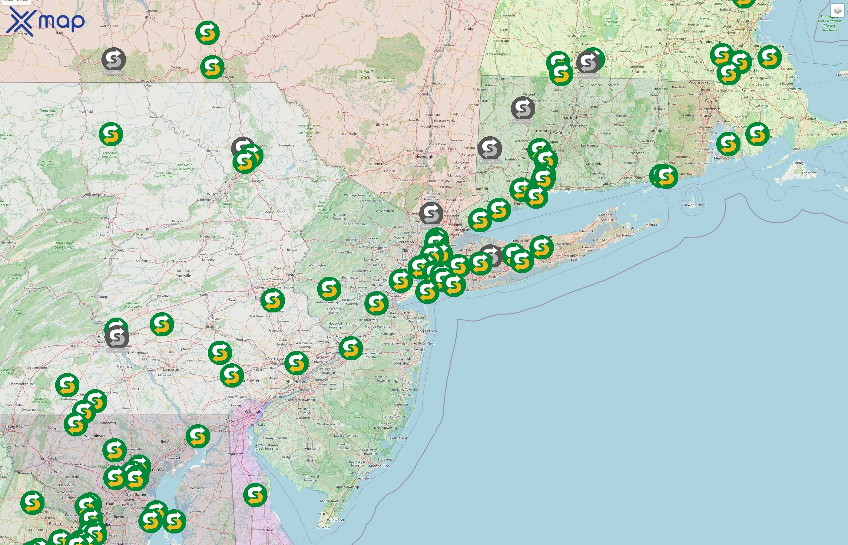 Subway street hotspots