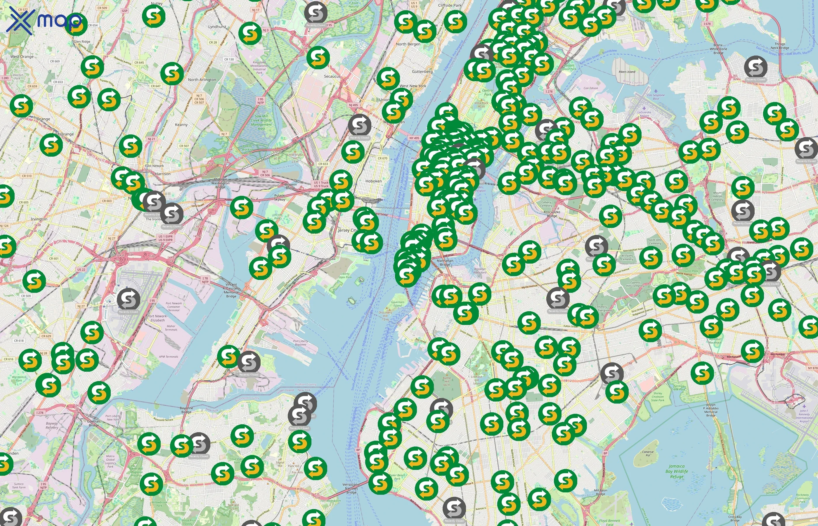 Subway area coverage
