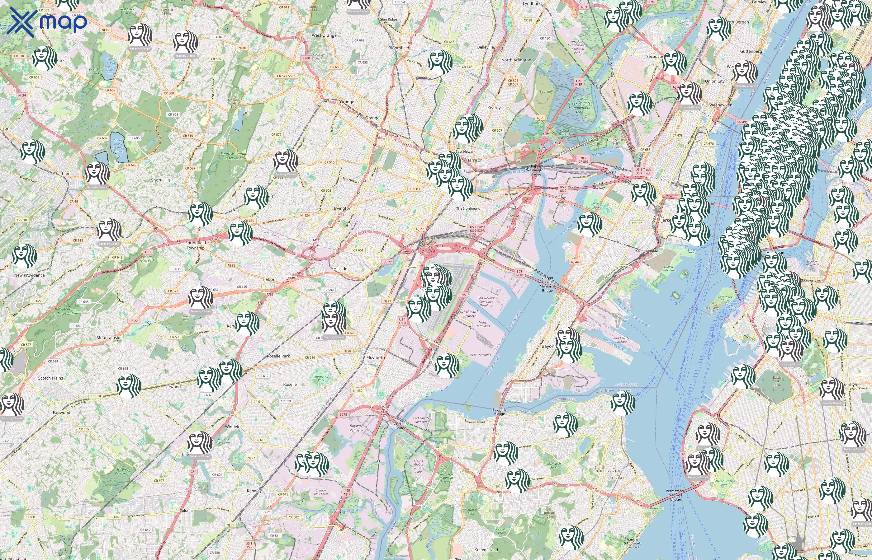 Starbucks area coverage