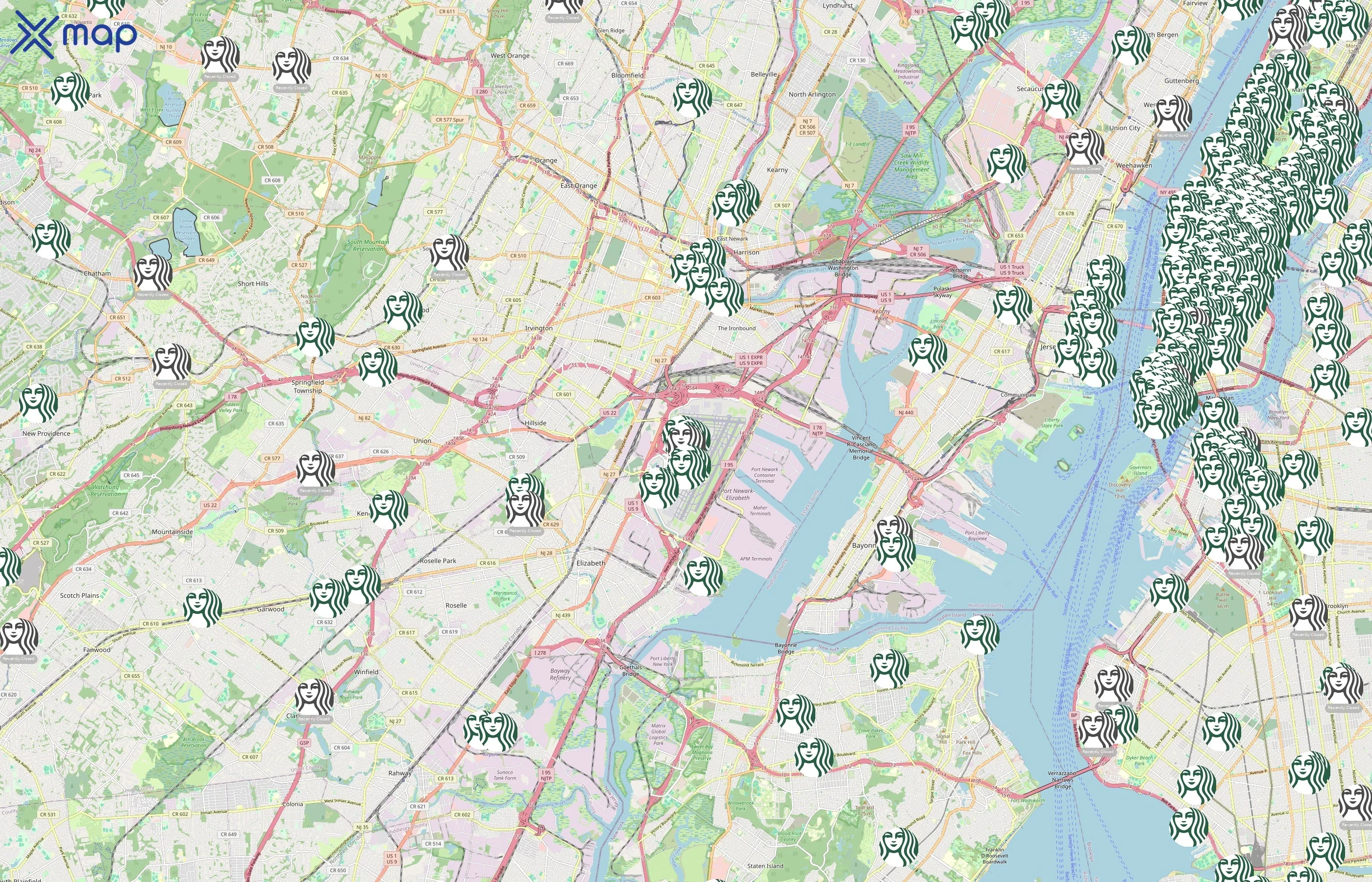 Starbucks area coverage