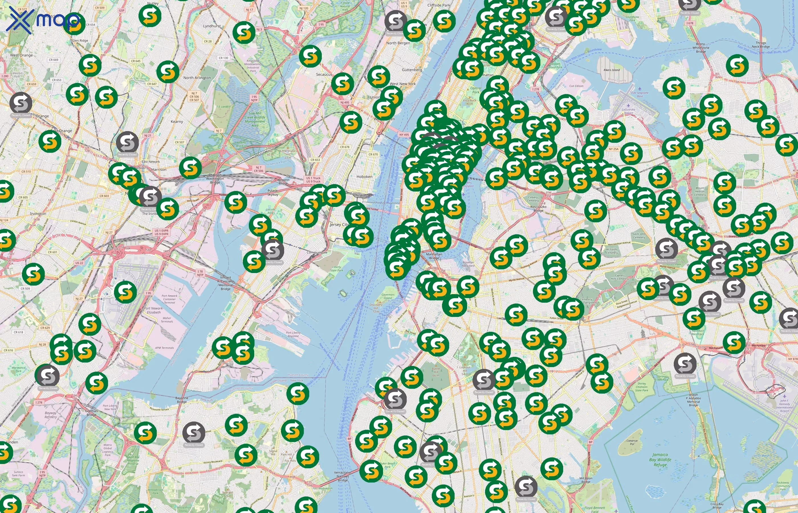 Subway area coverage