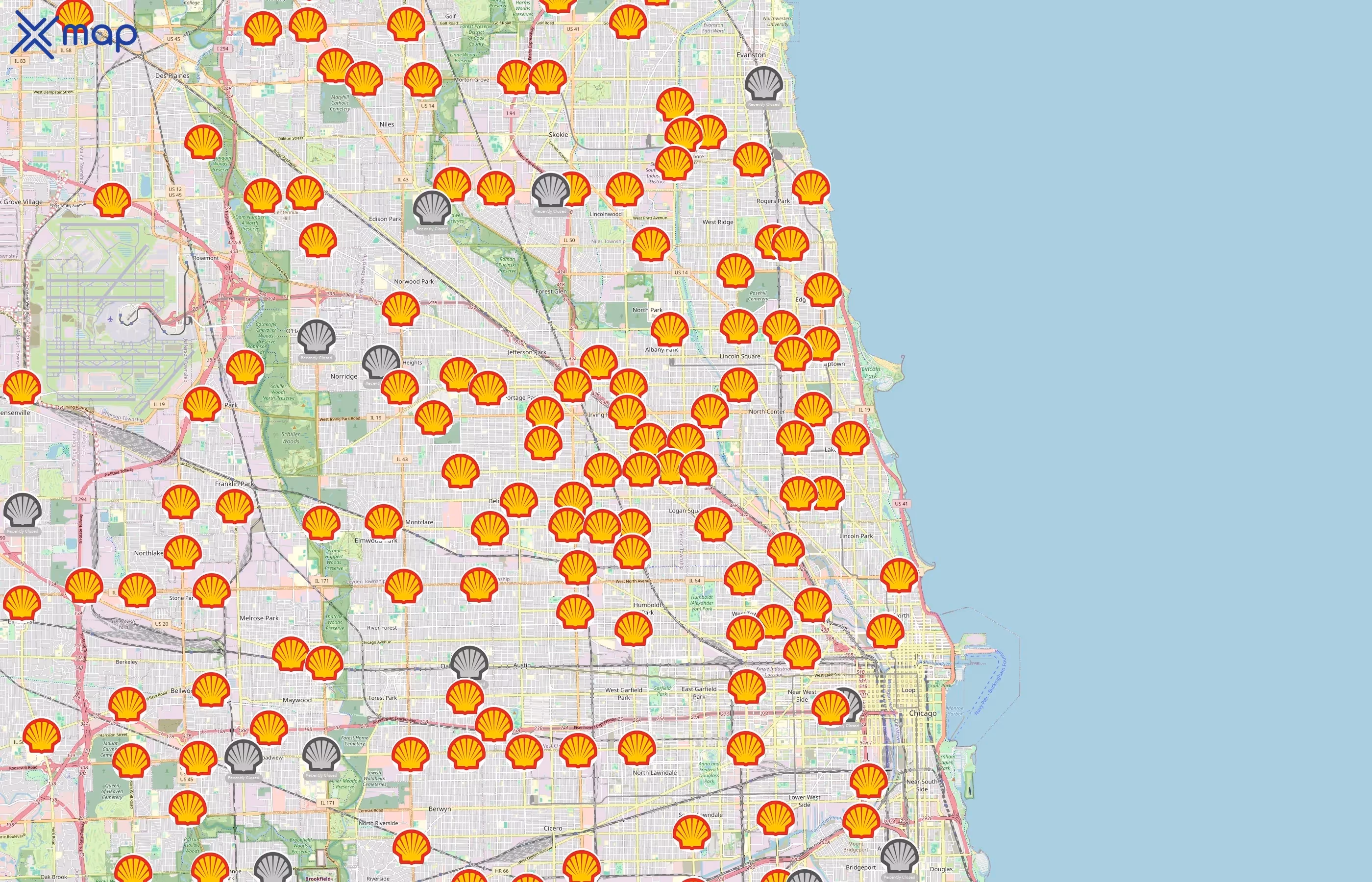 Shell area coverage