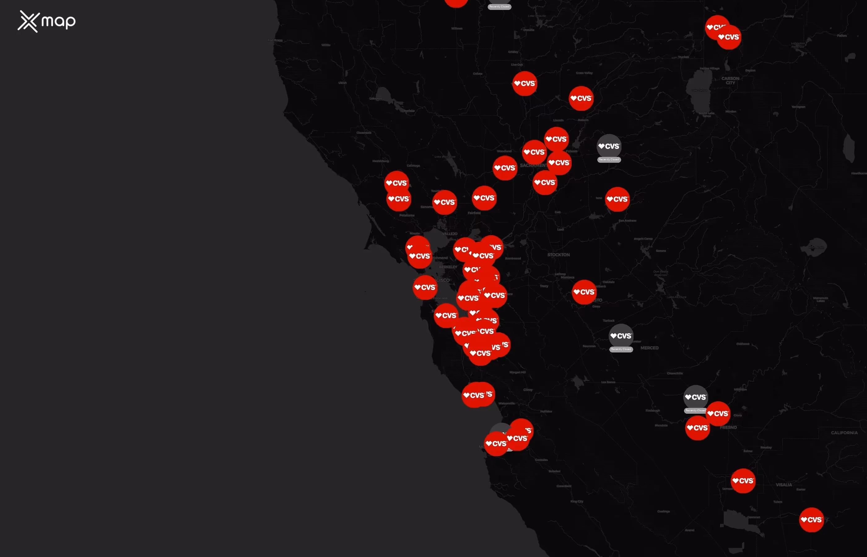 CVS city distribution