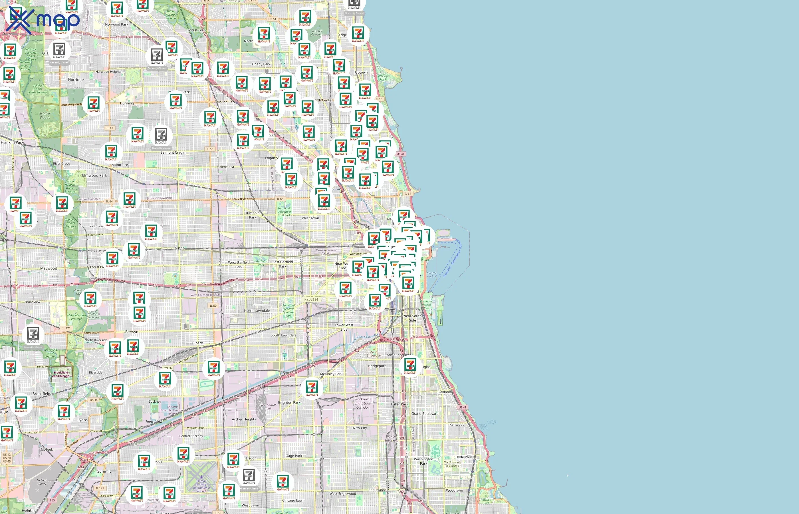 7-Eleven area coverage