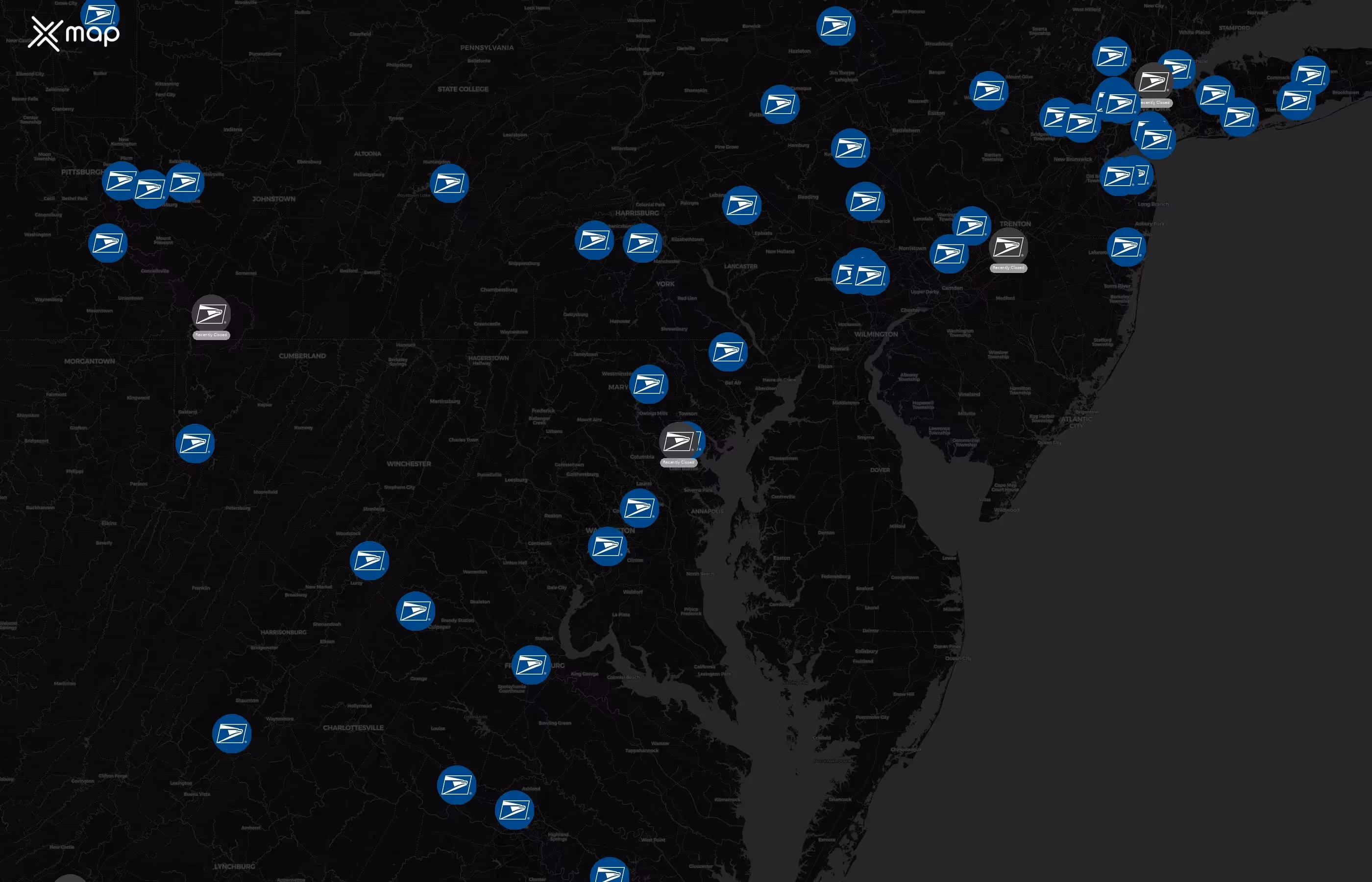 United States Postal Service city distribution