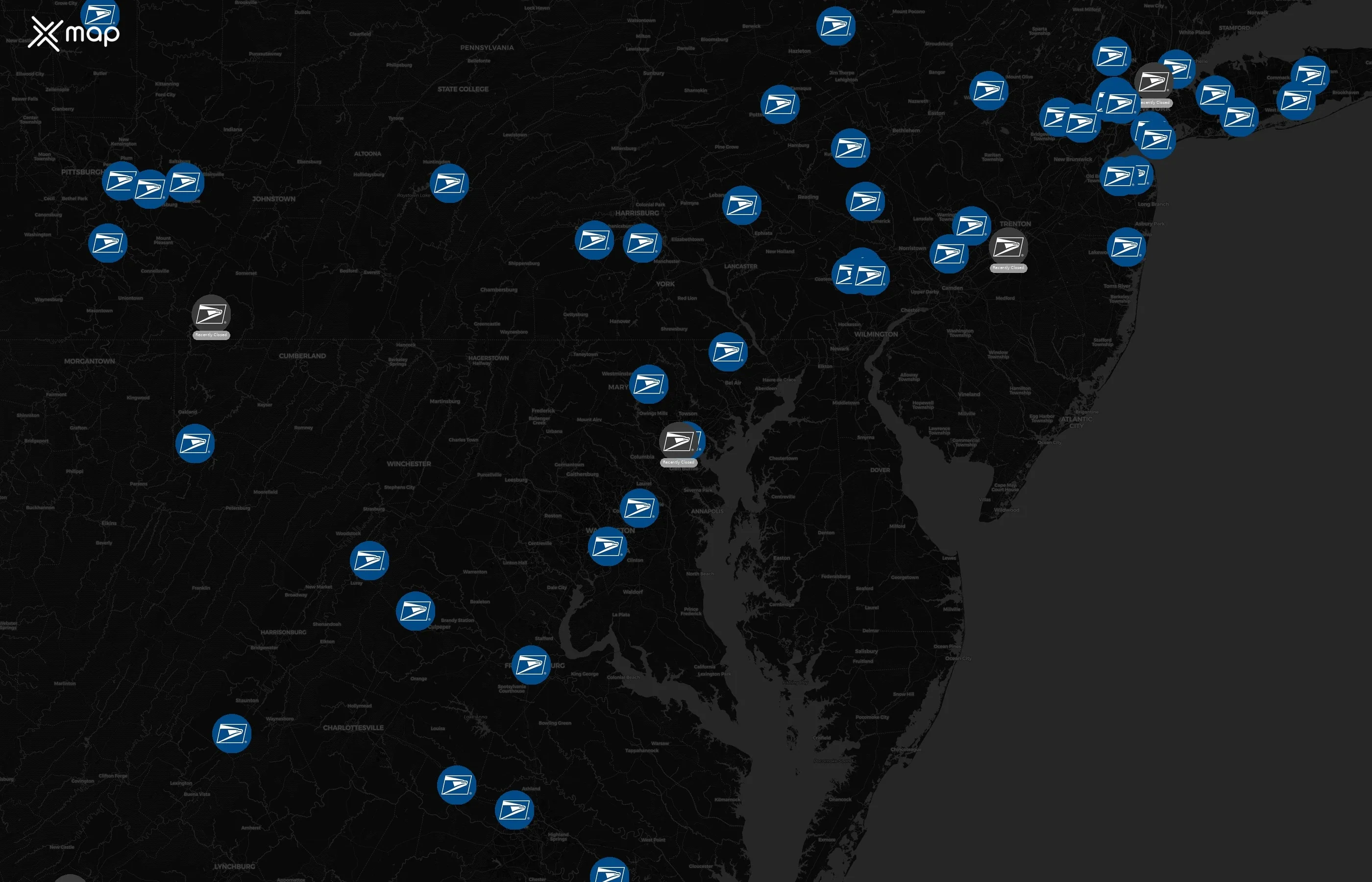 United States Postal Service city distribution
