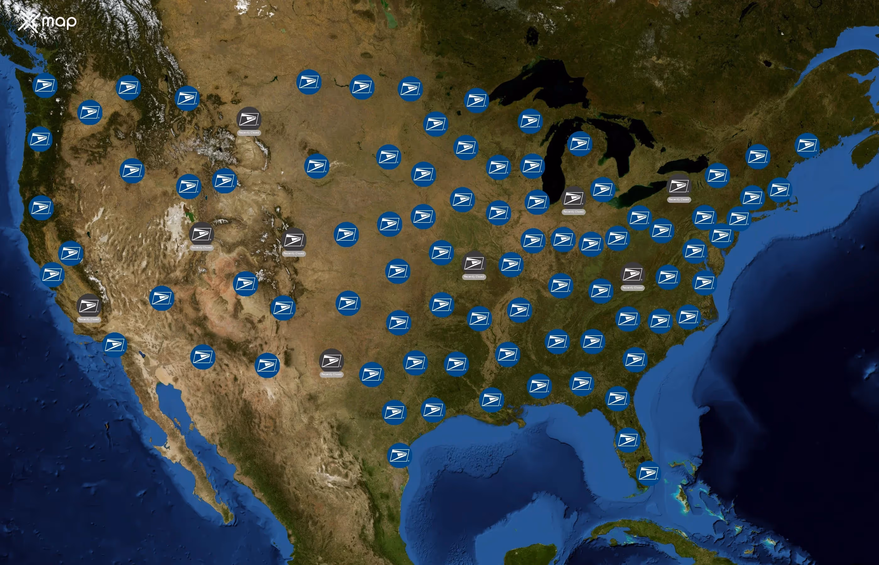 United States Postal Service state distribution