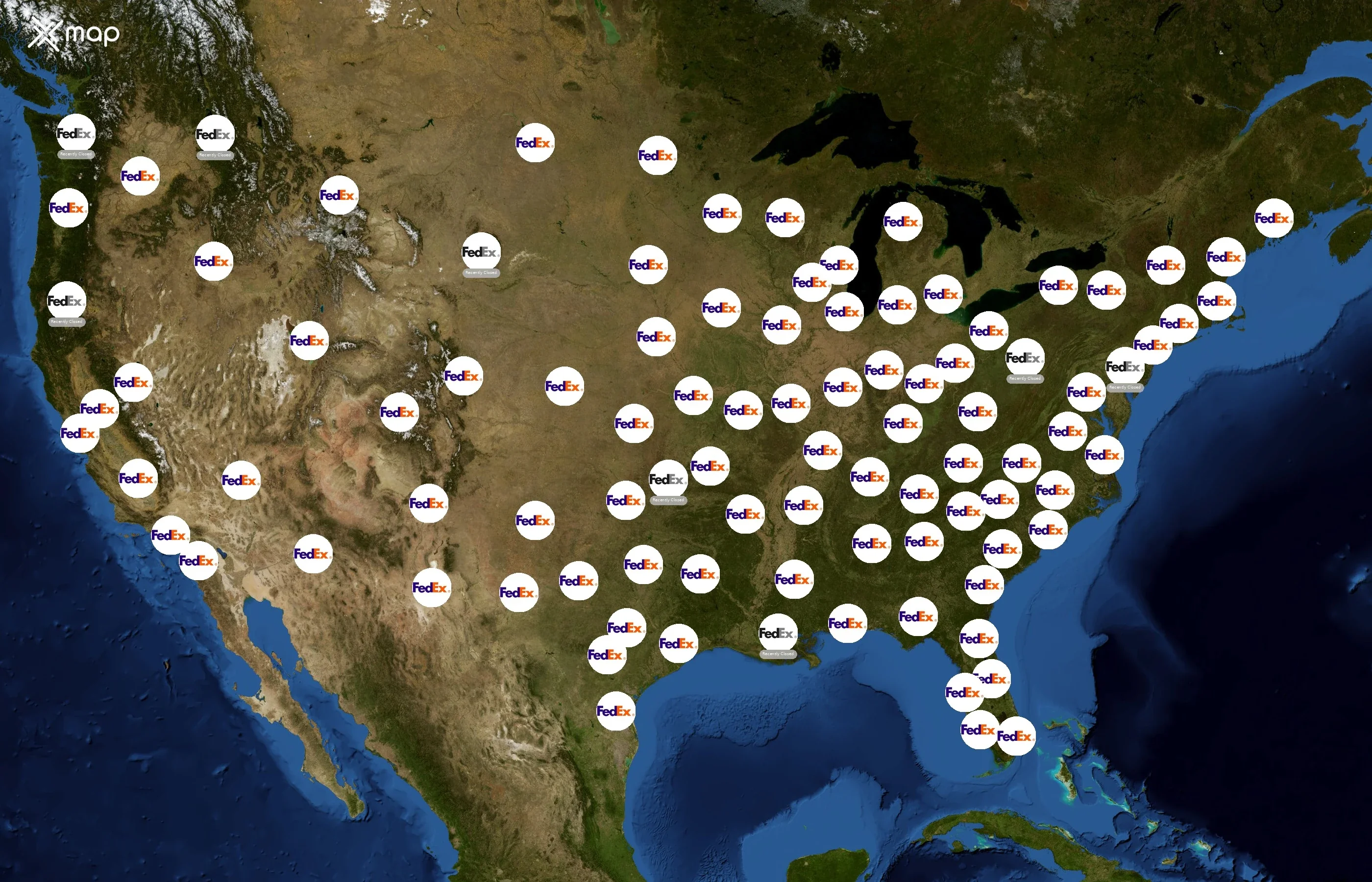 FedEx state distribution