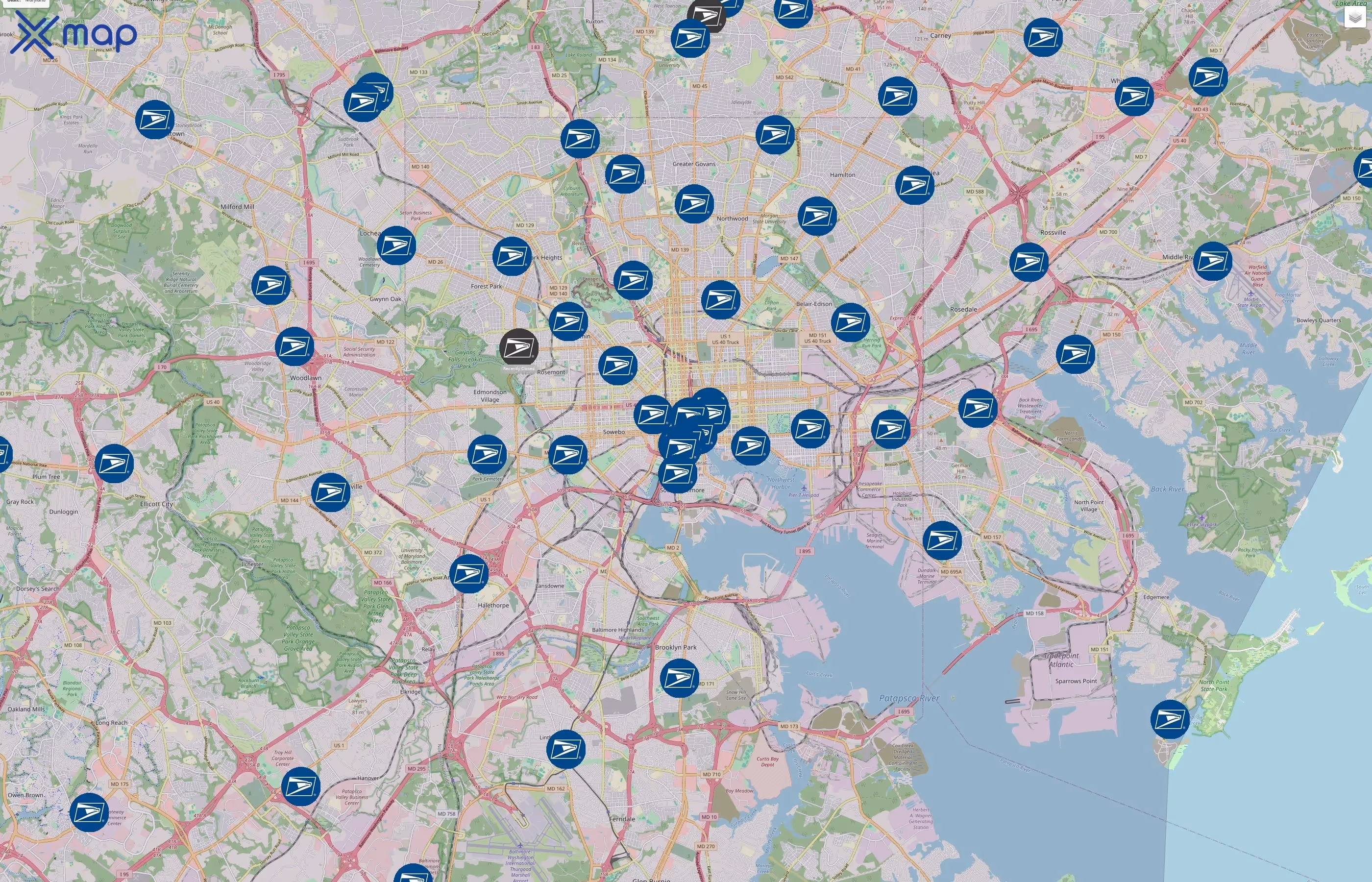 United States Postal Service traffic data