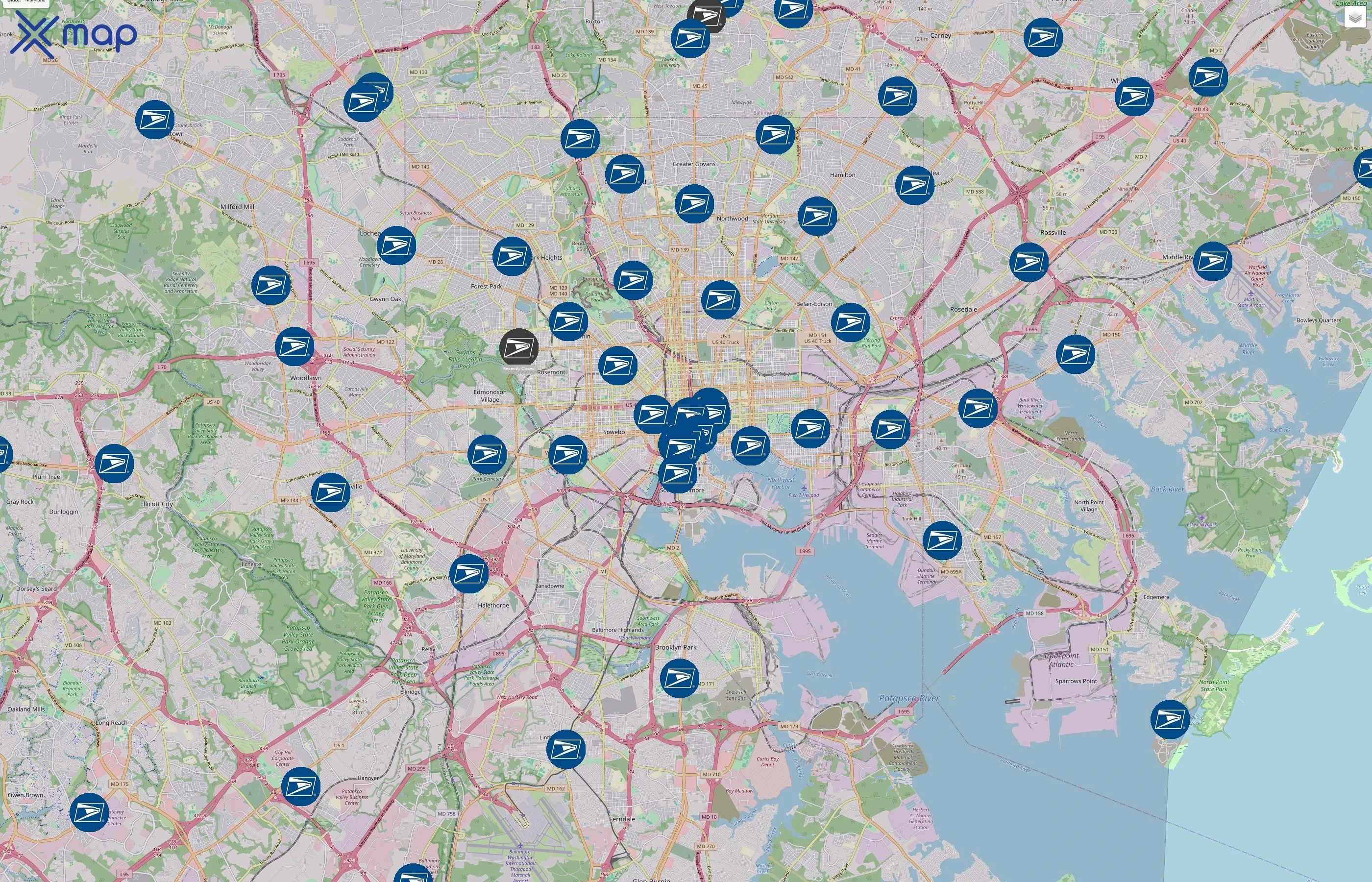 United States Postal Service traffic data
