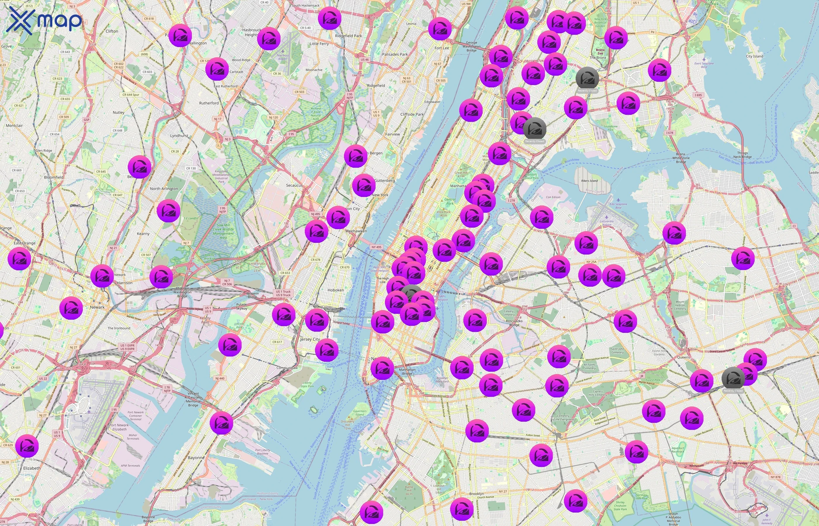 Taco Bell area coverage
