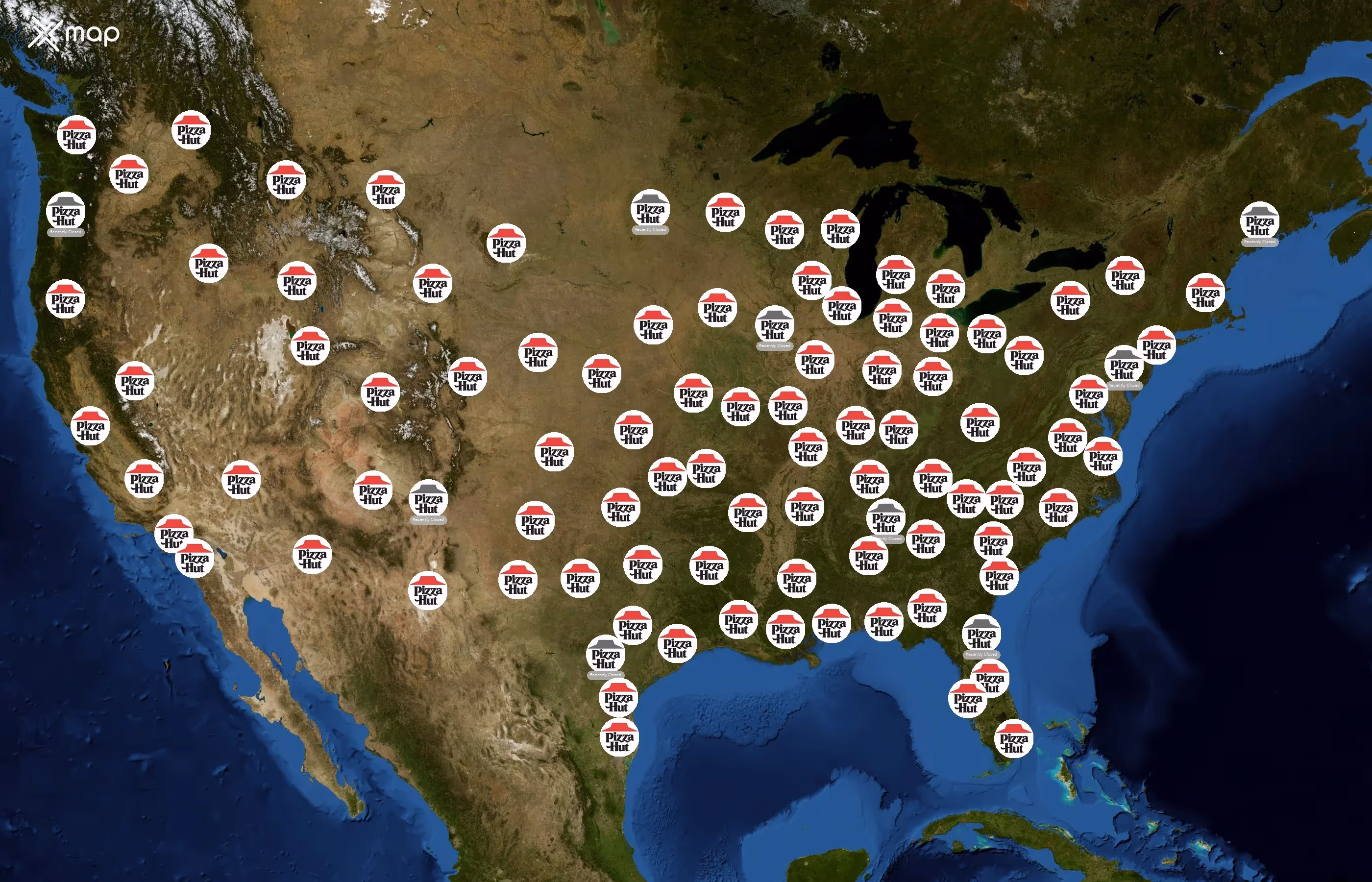 Pizza Hut state distribution
