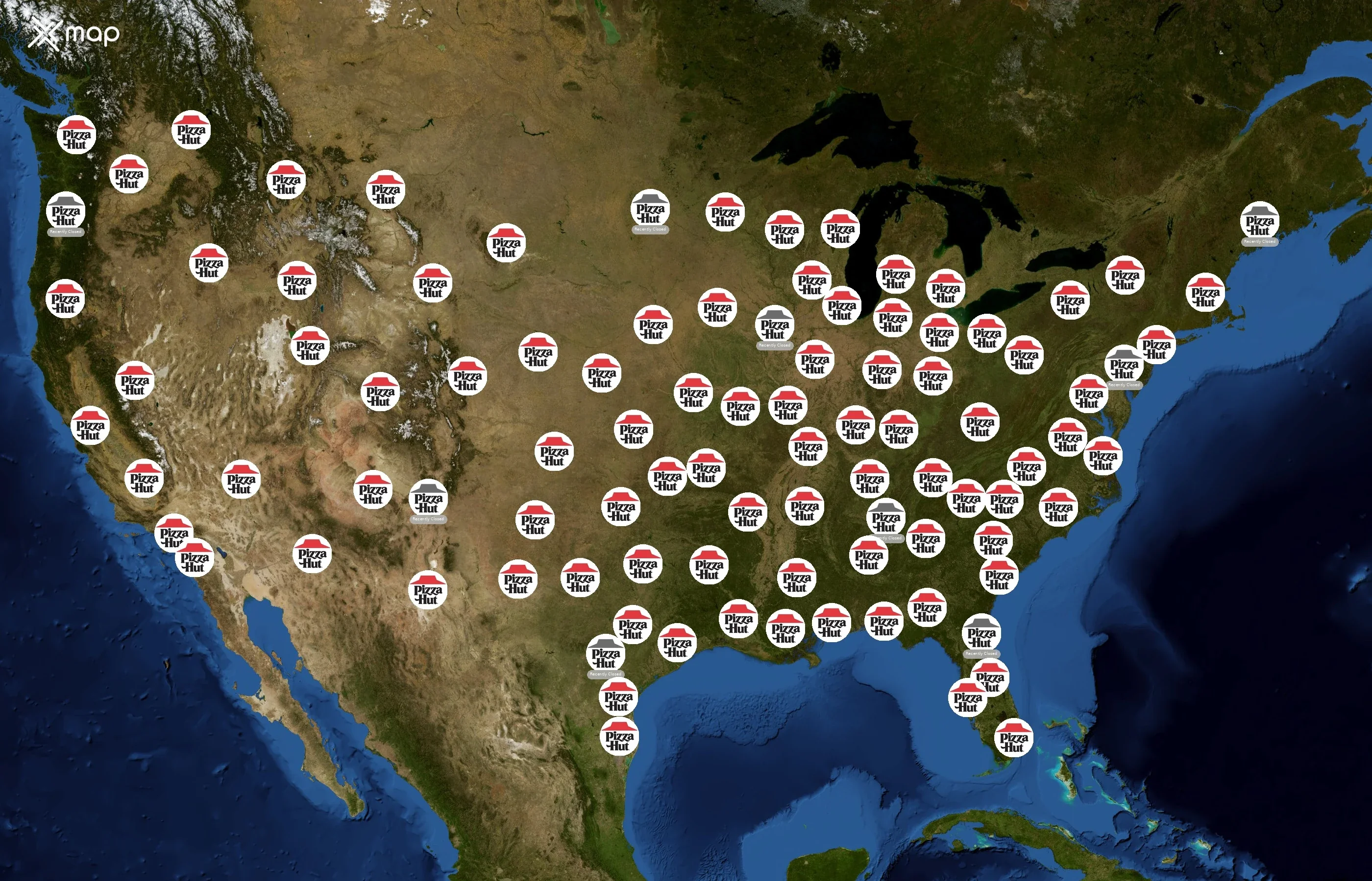 Pizza Hut state distribution