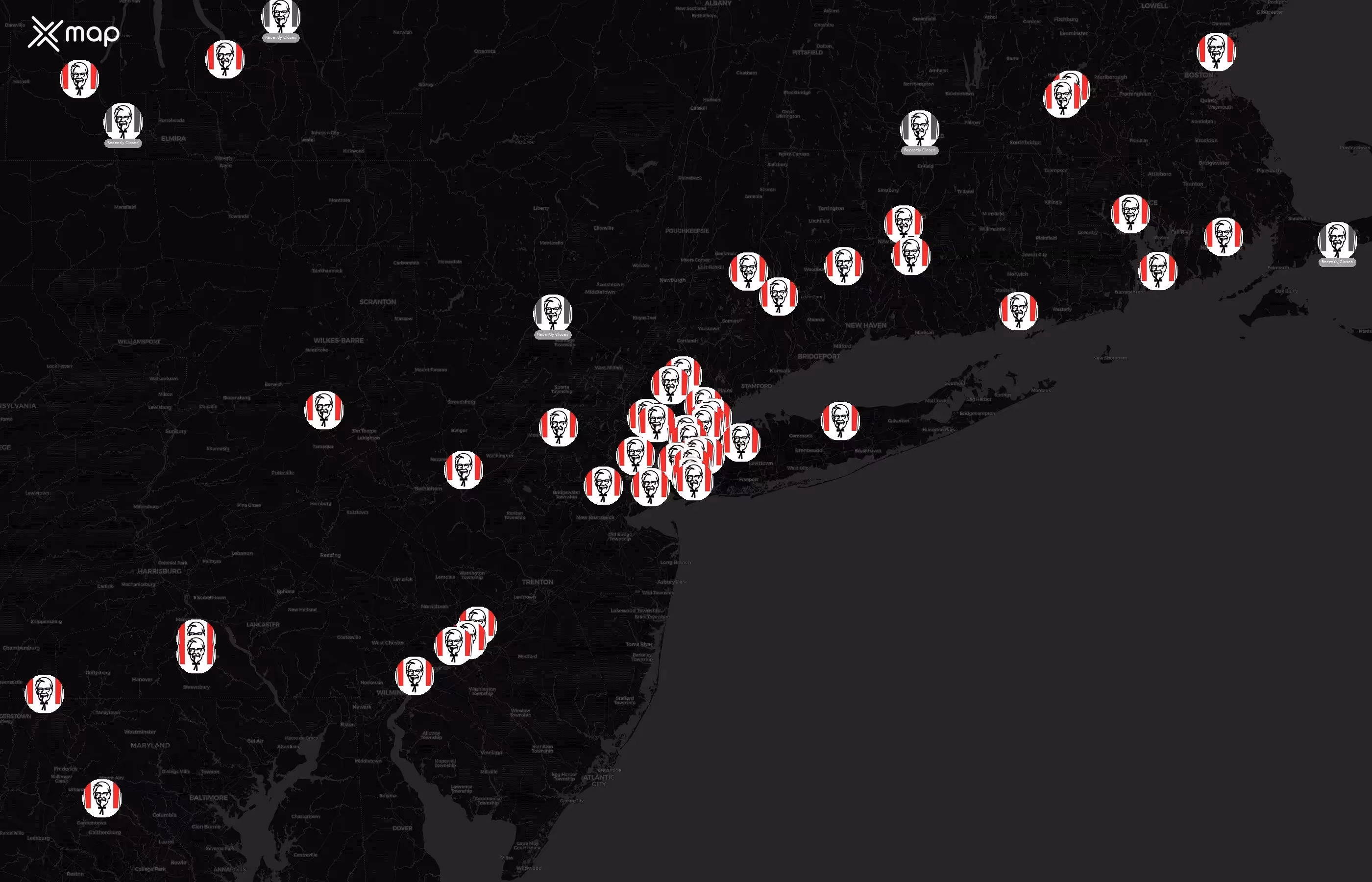 KFC city distribution