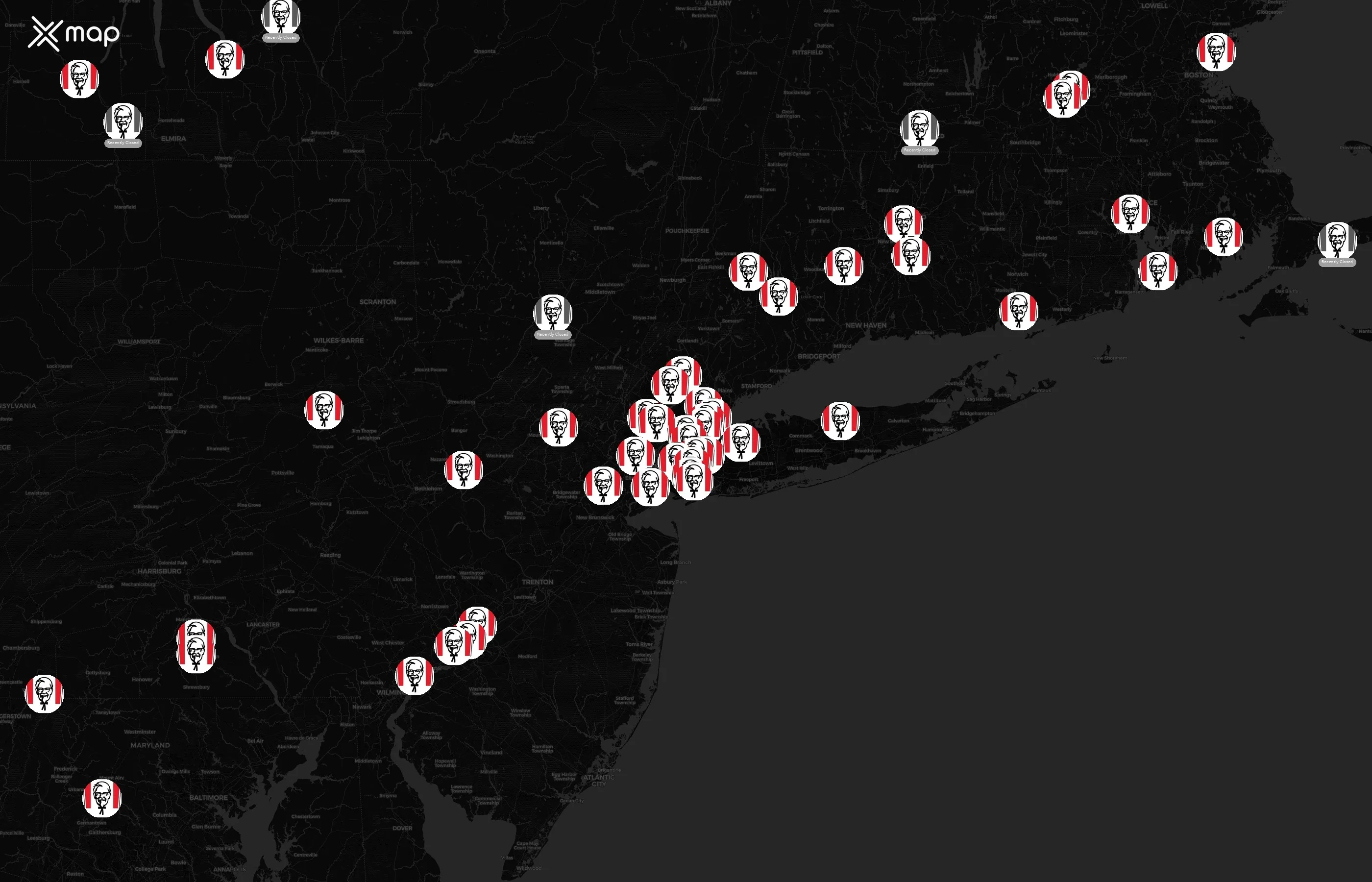 KFC city distribution