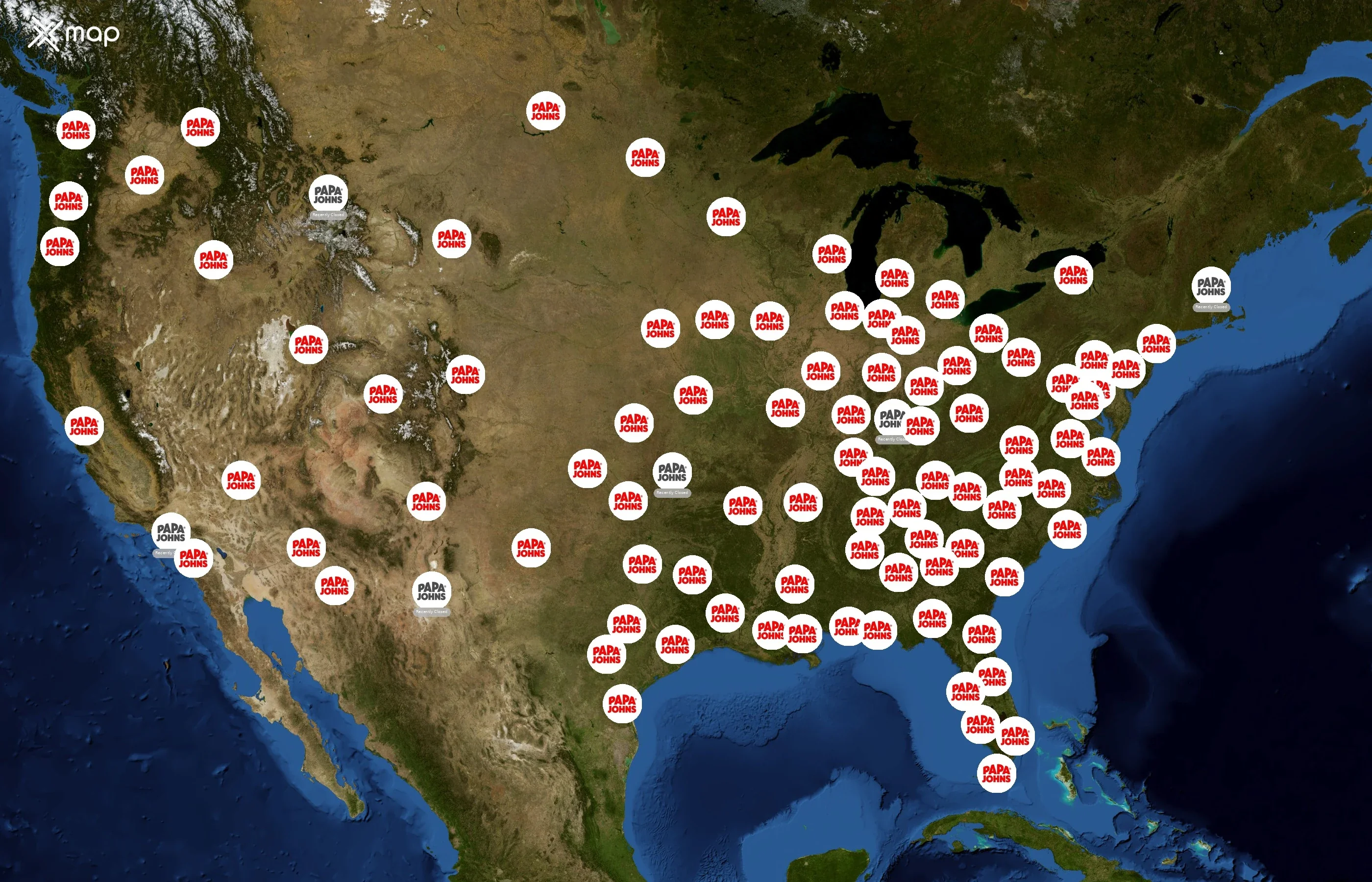 Papa Johns state distribution