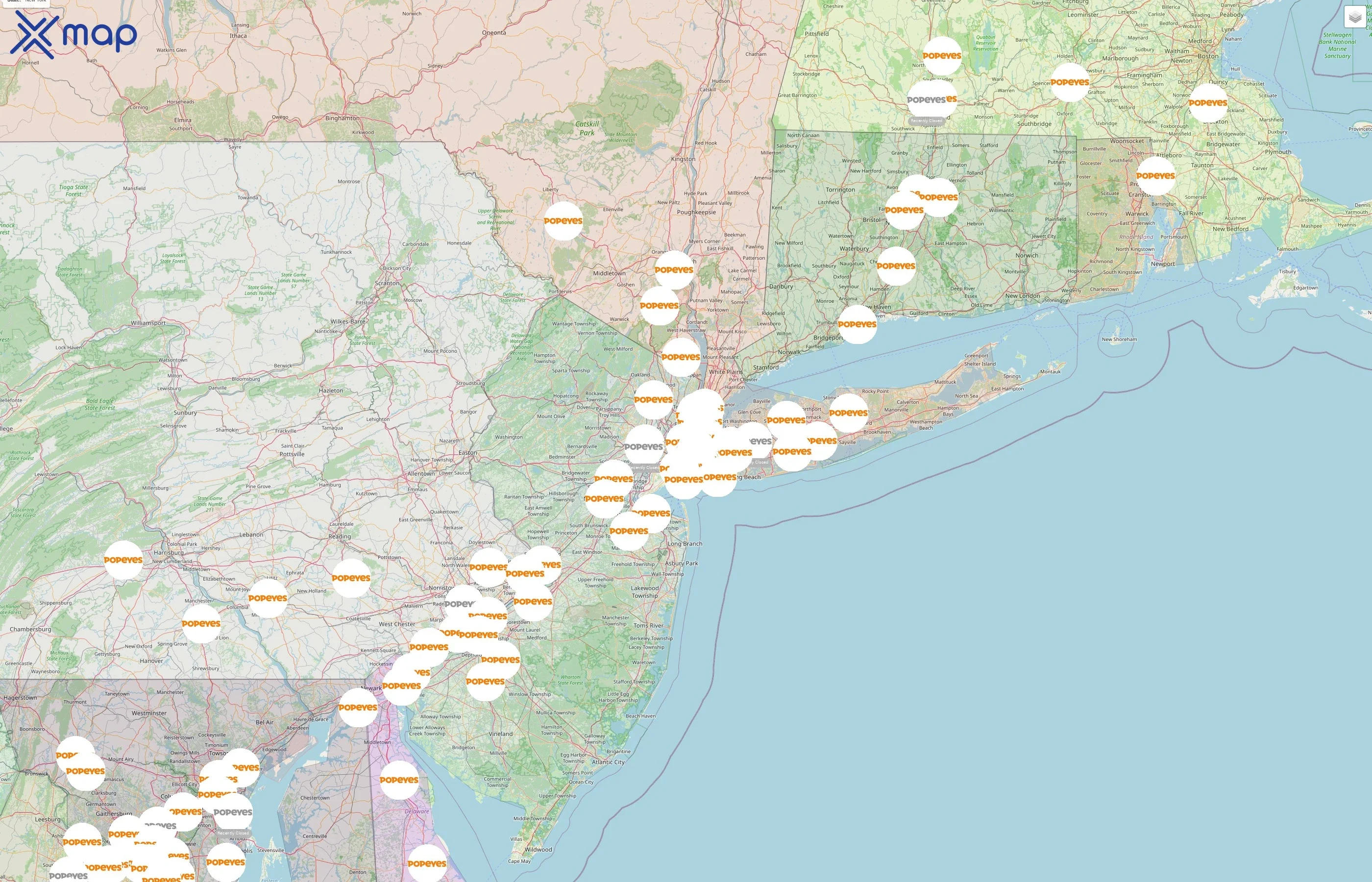 Popeyes Louisiana Kitchen street hotspots