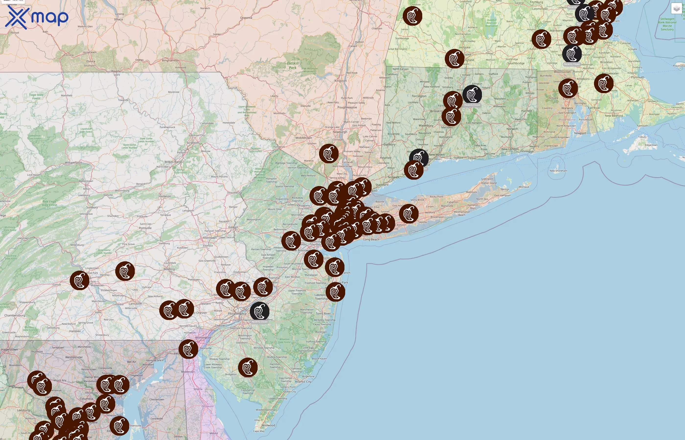 Chipotle Mexican Grill street hotspots