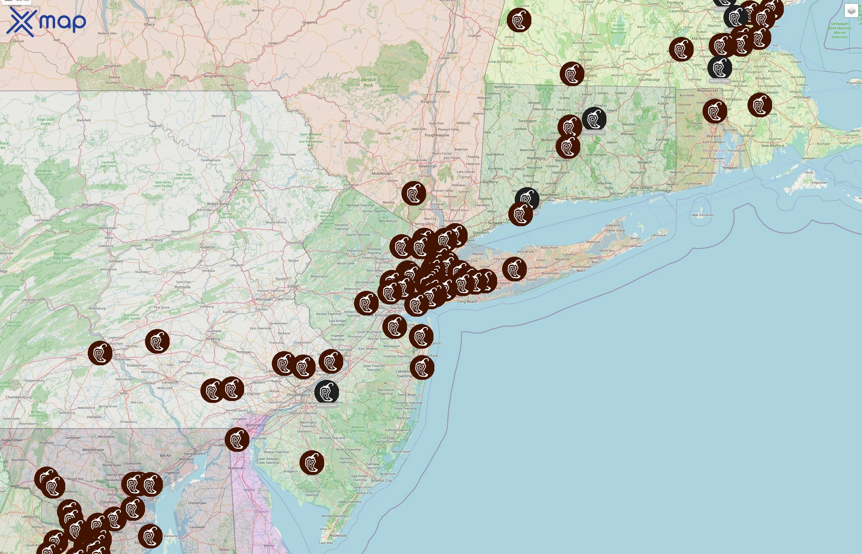 Chipotle Mexican Grill street hotspots