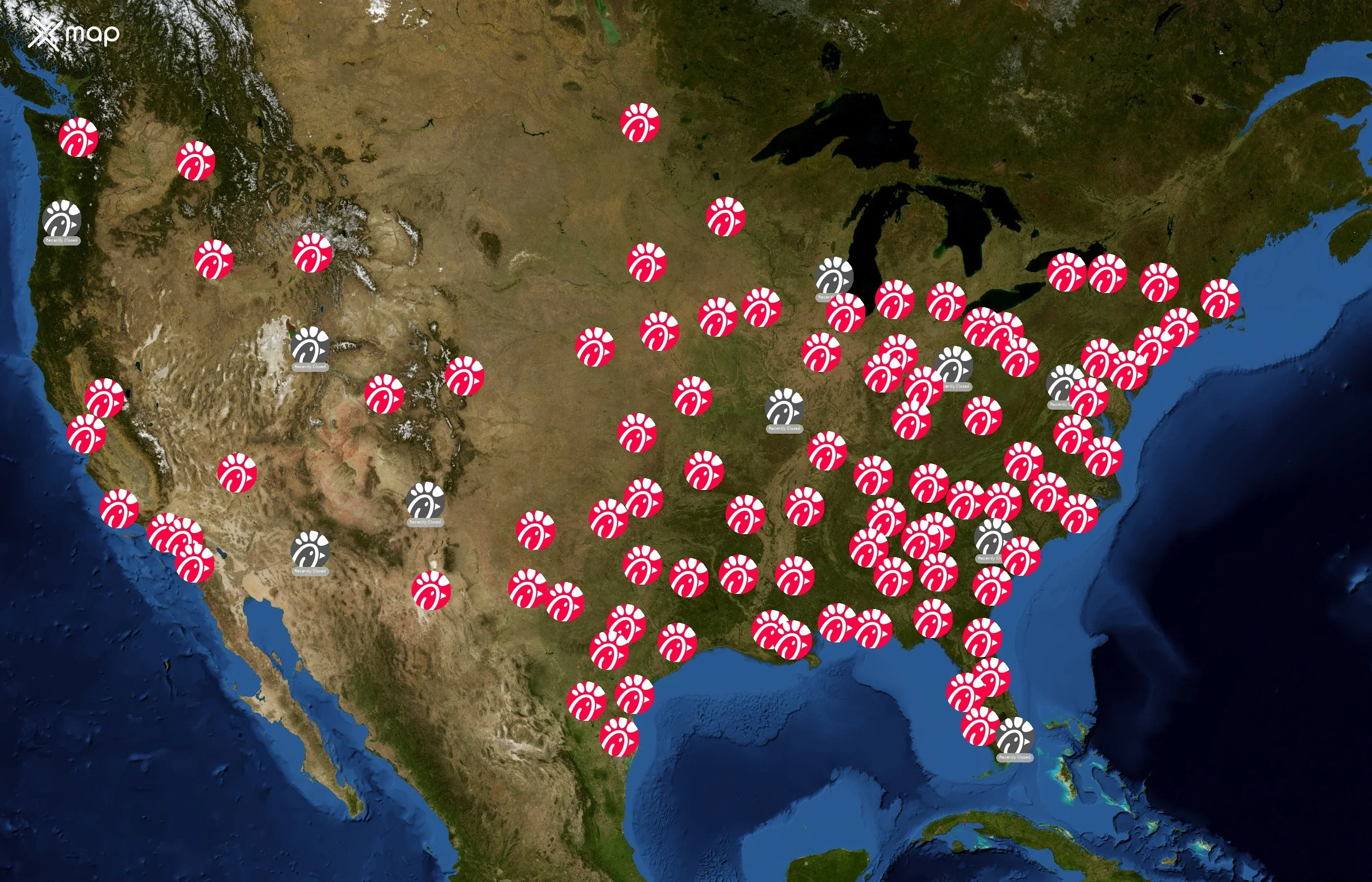 Chick-fil-A state distribution