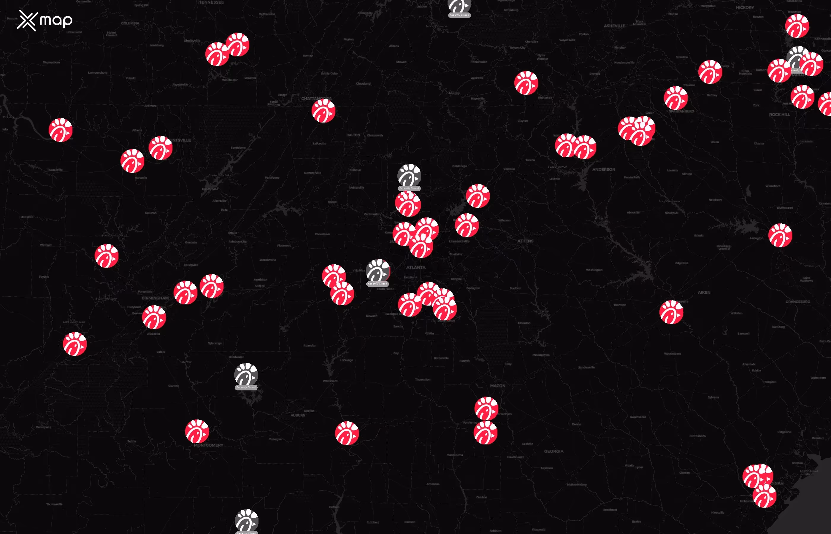 Chick-fil-A city distribution