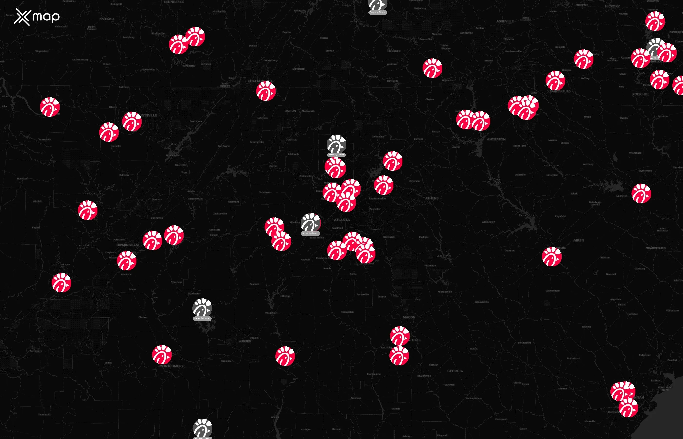 Chick-fil-A city distribution