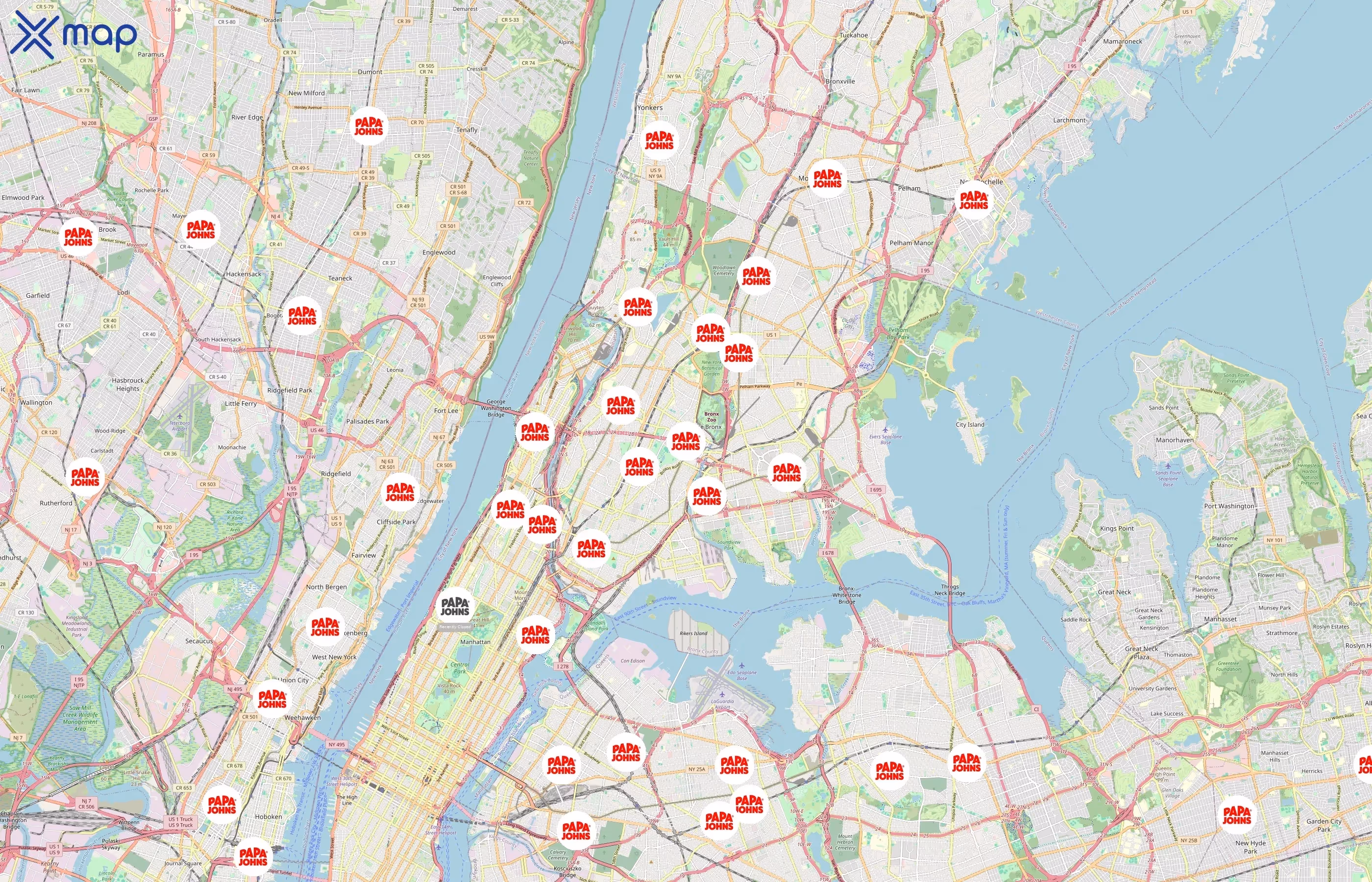 Papa Johns area coverage