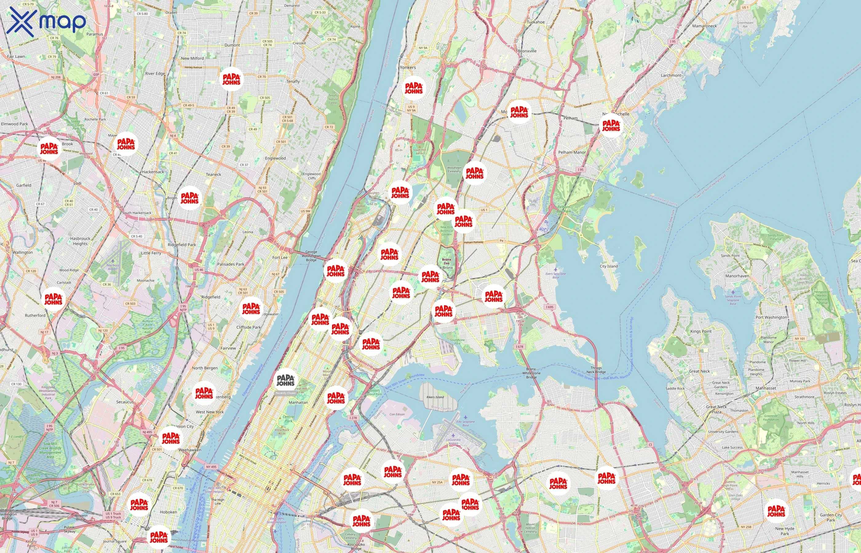 Papa Johns area coverage