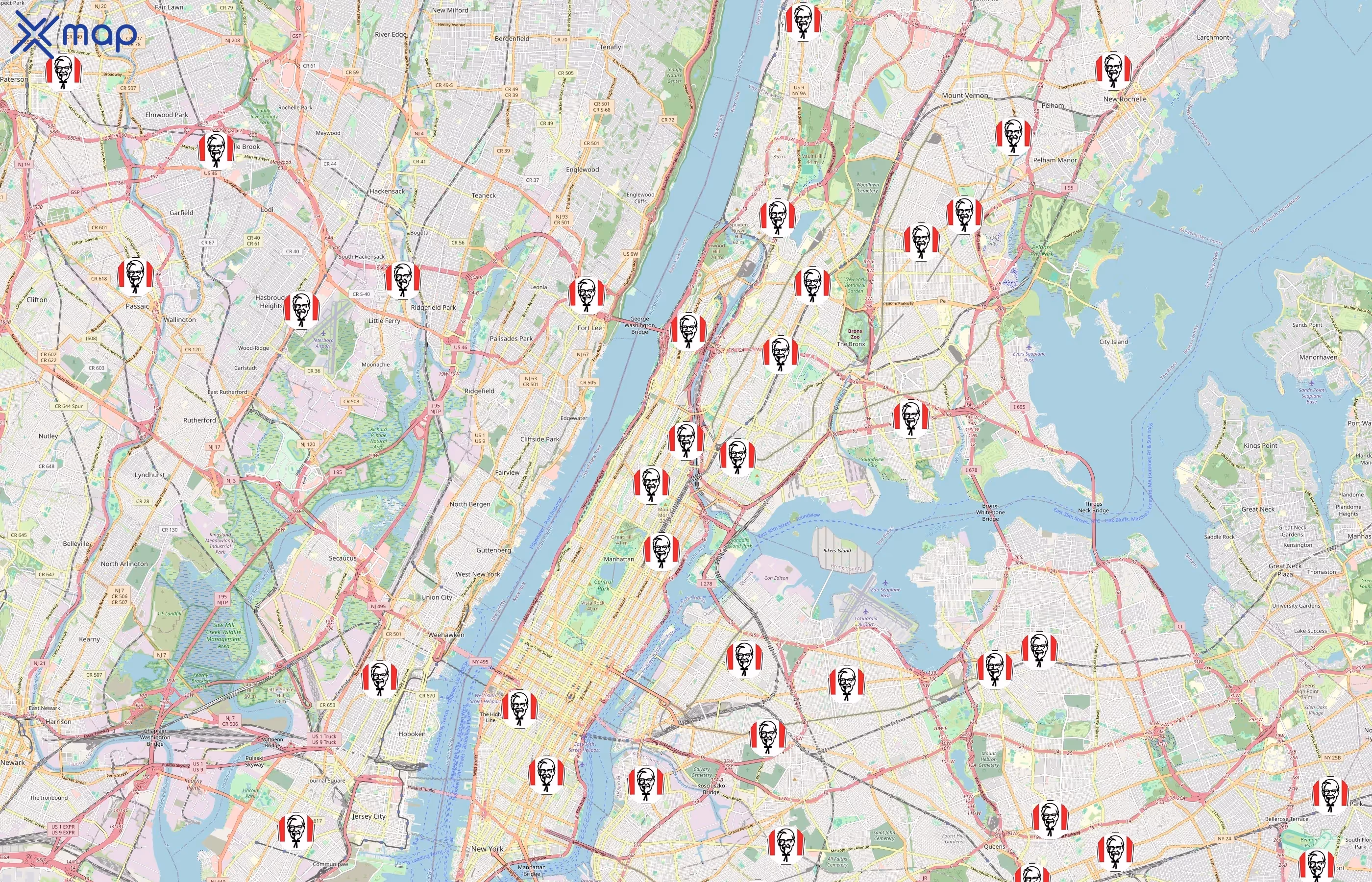 KFC area coverage