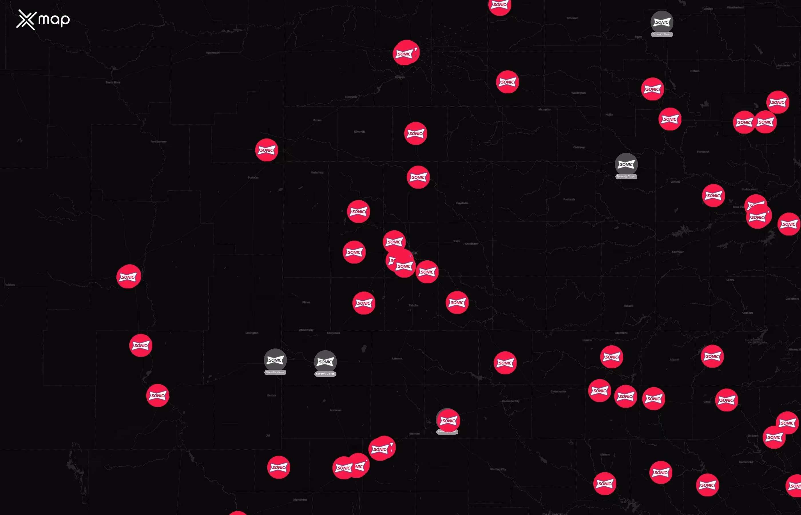 Sonic Drive-In city distribution