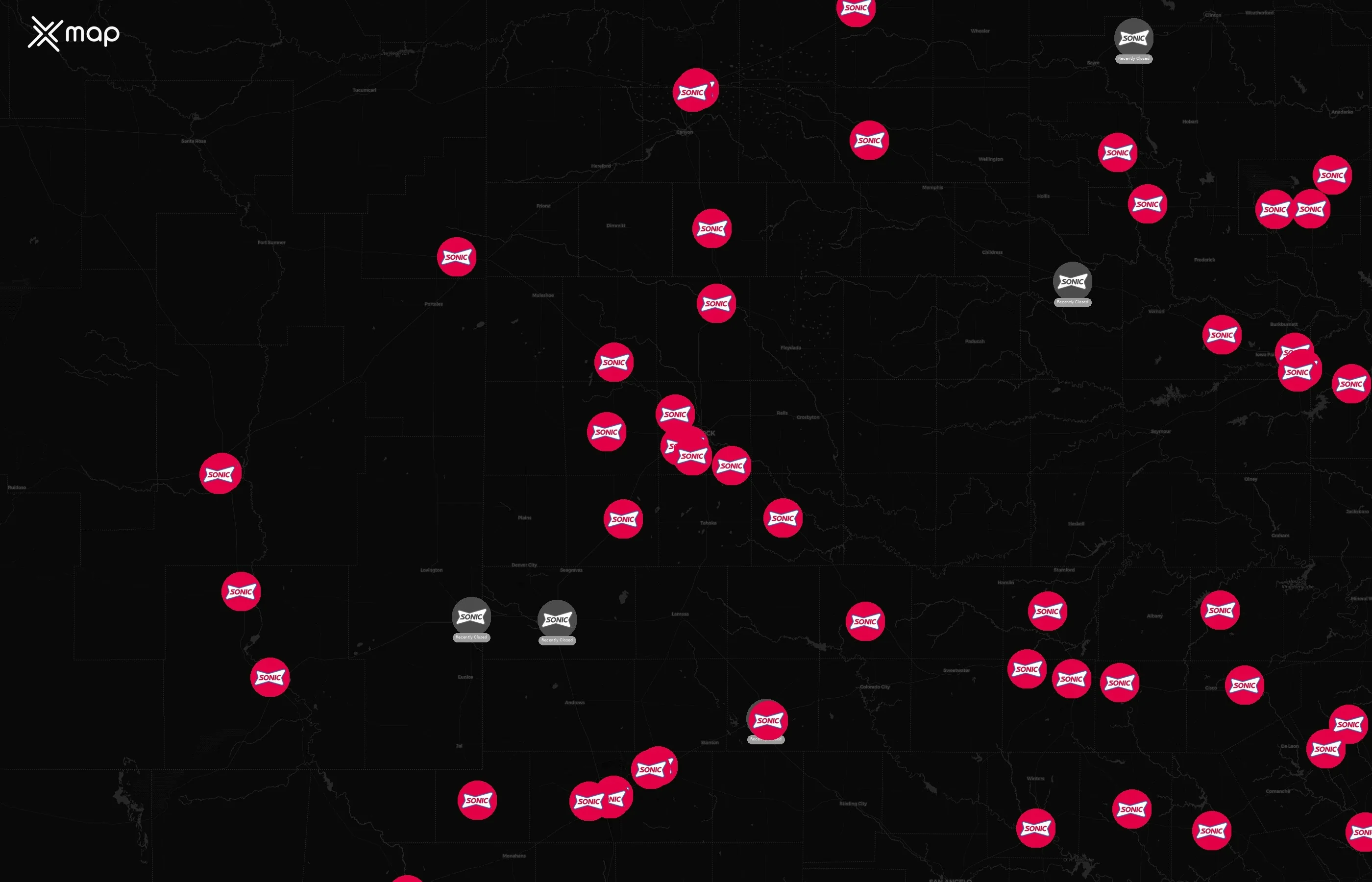 Sonic Drive-In city distribution