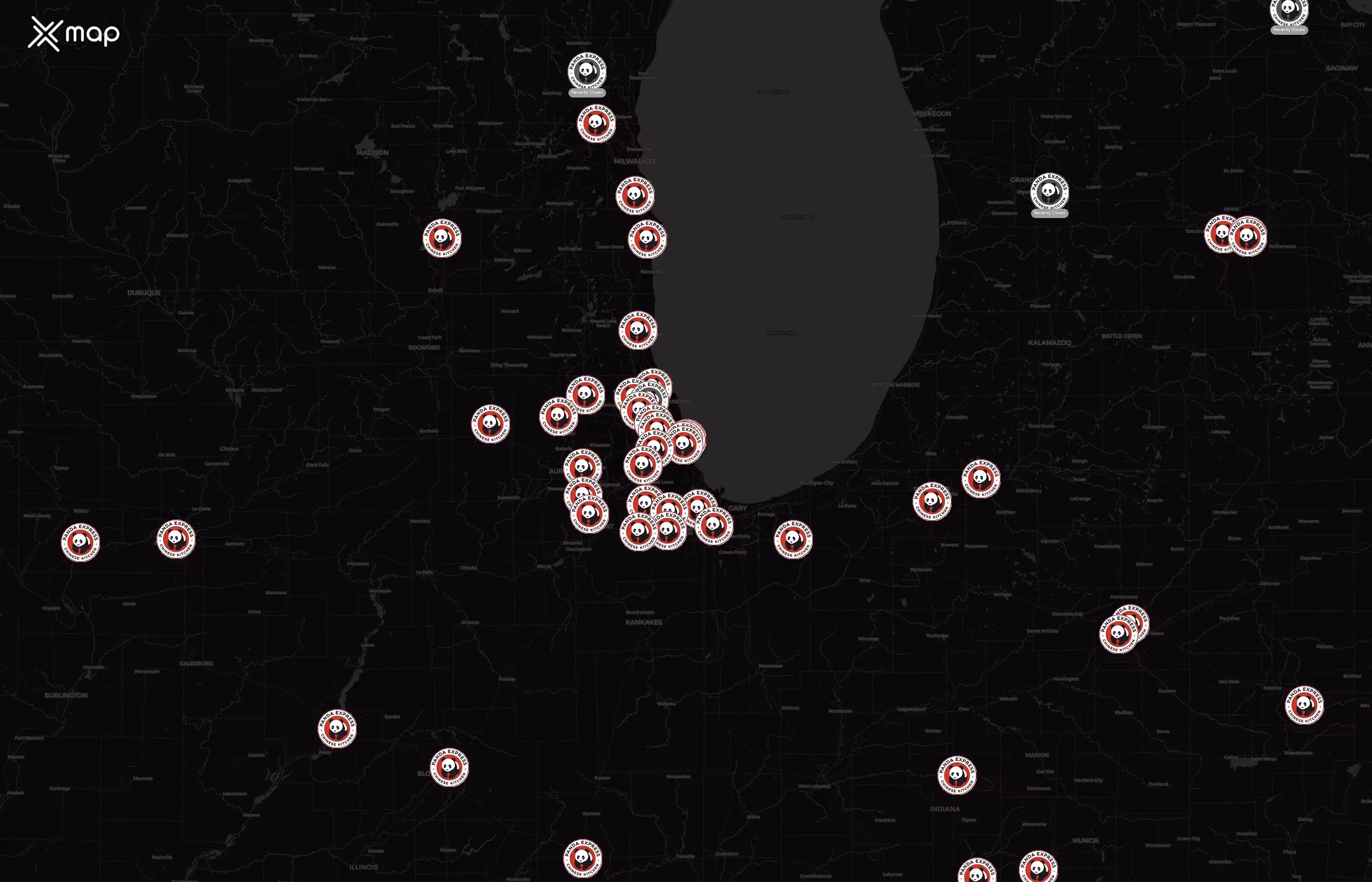 Panda Express city distribution