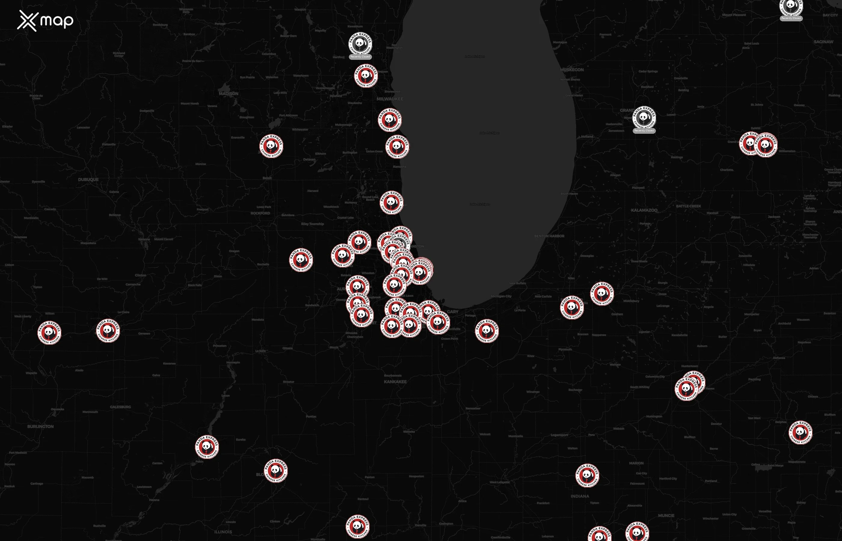 Panda Express city distribution