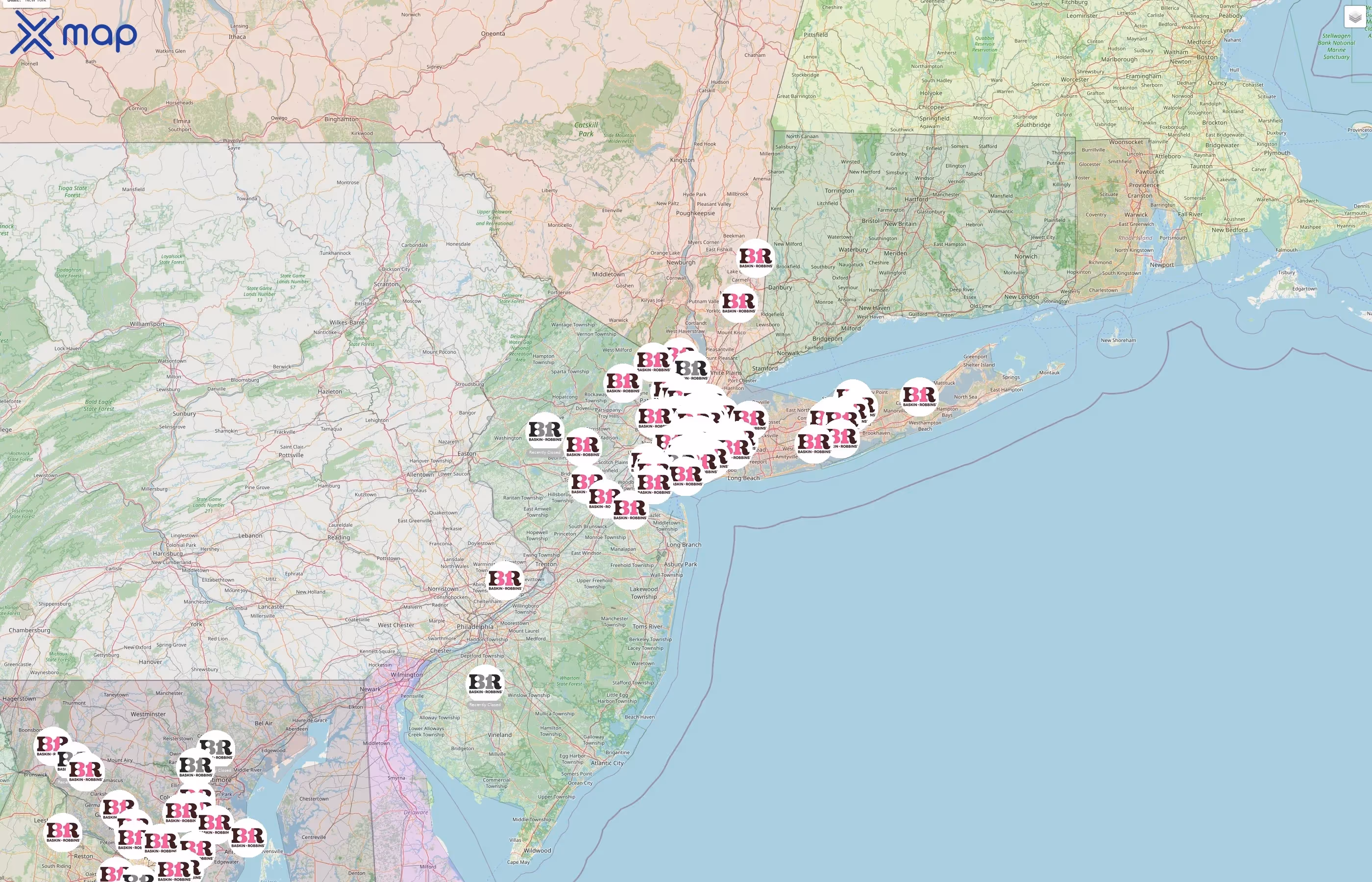 Baskin-Robbins street hotspots
