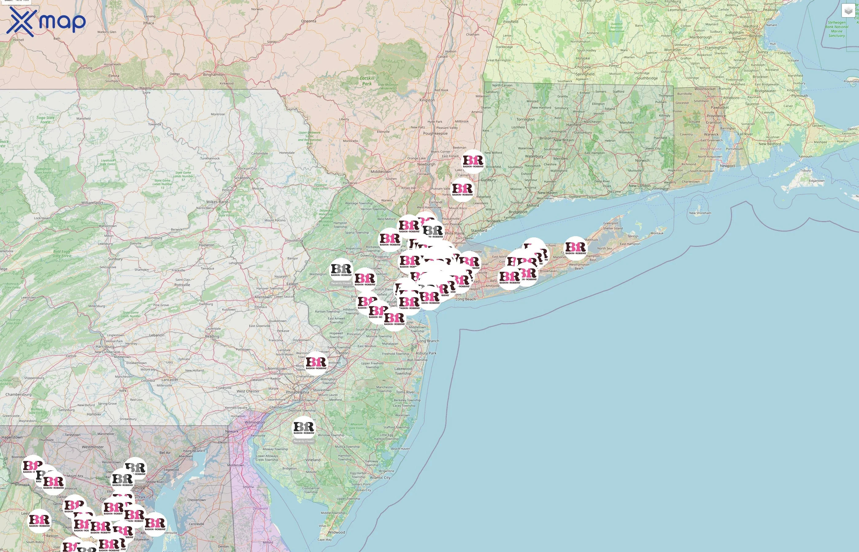 Baskin-Robbins street hotspots