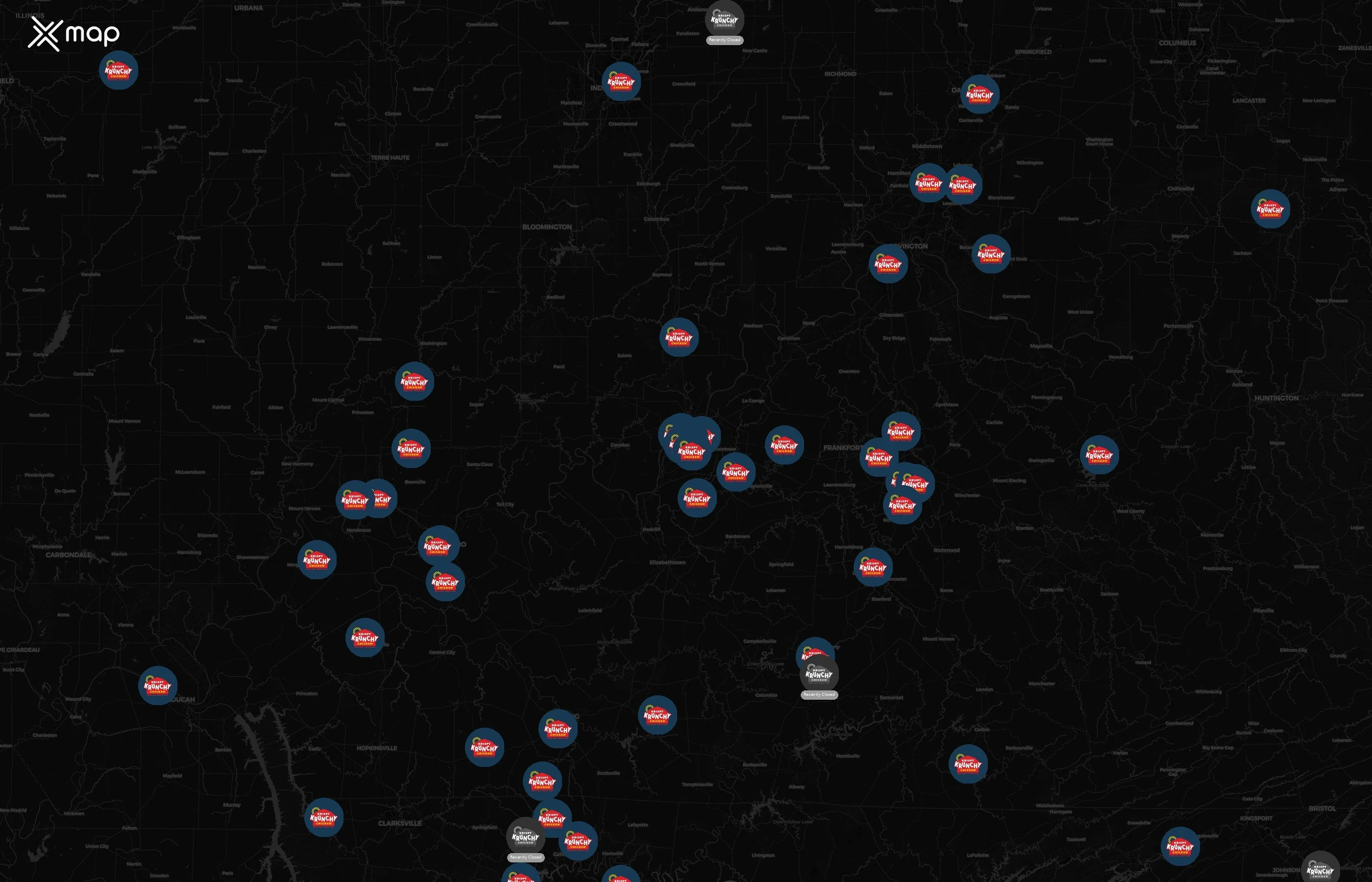 Krispy Krunchy Chicken city distribution