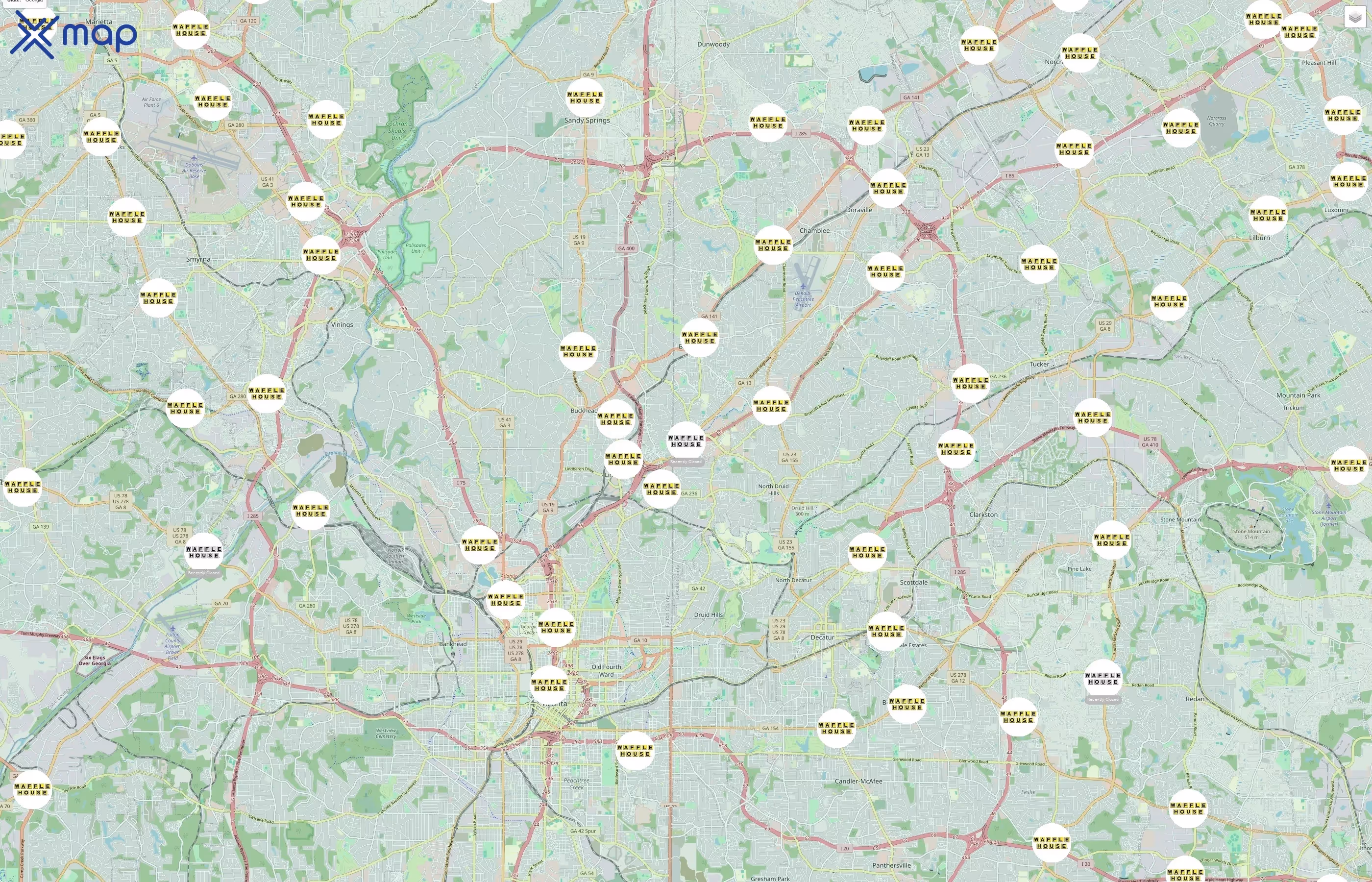 Waffle House traffic data
