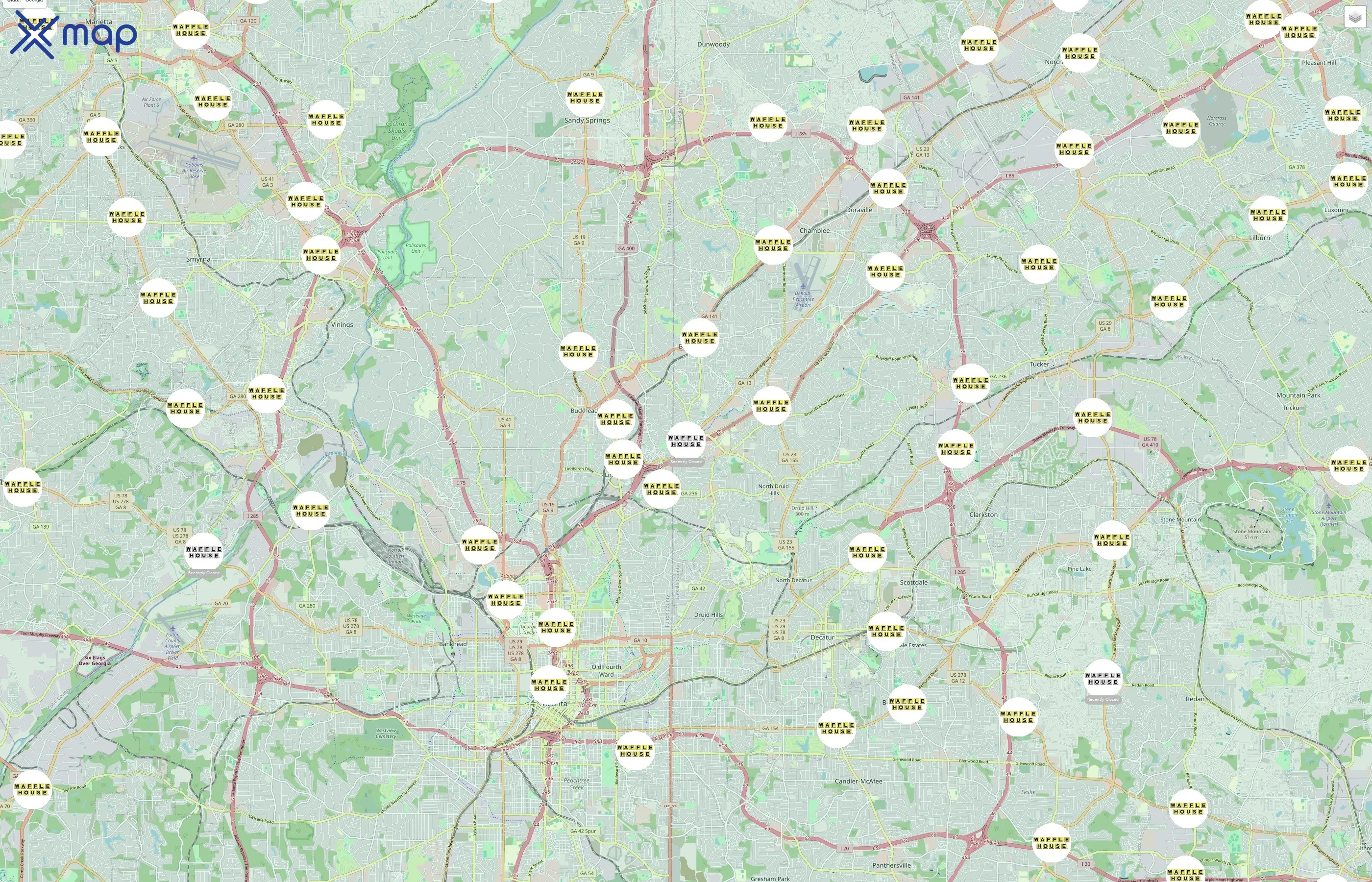 Waffle House traffic data