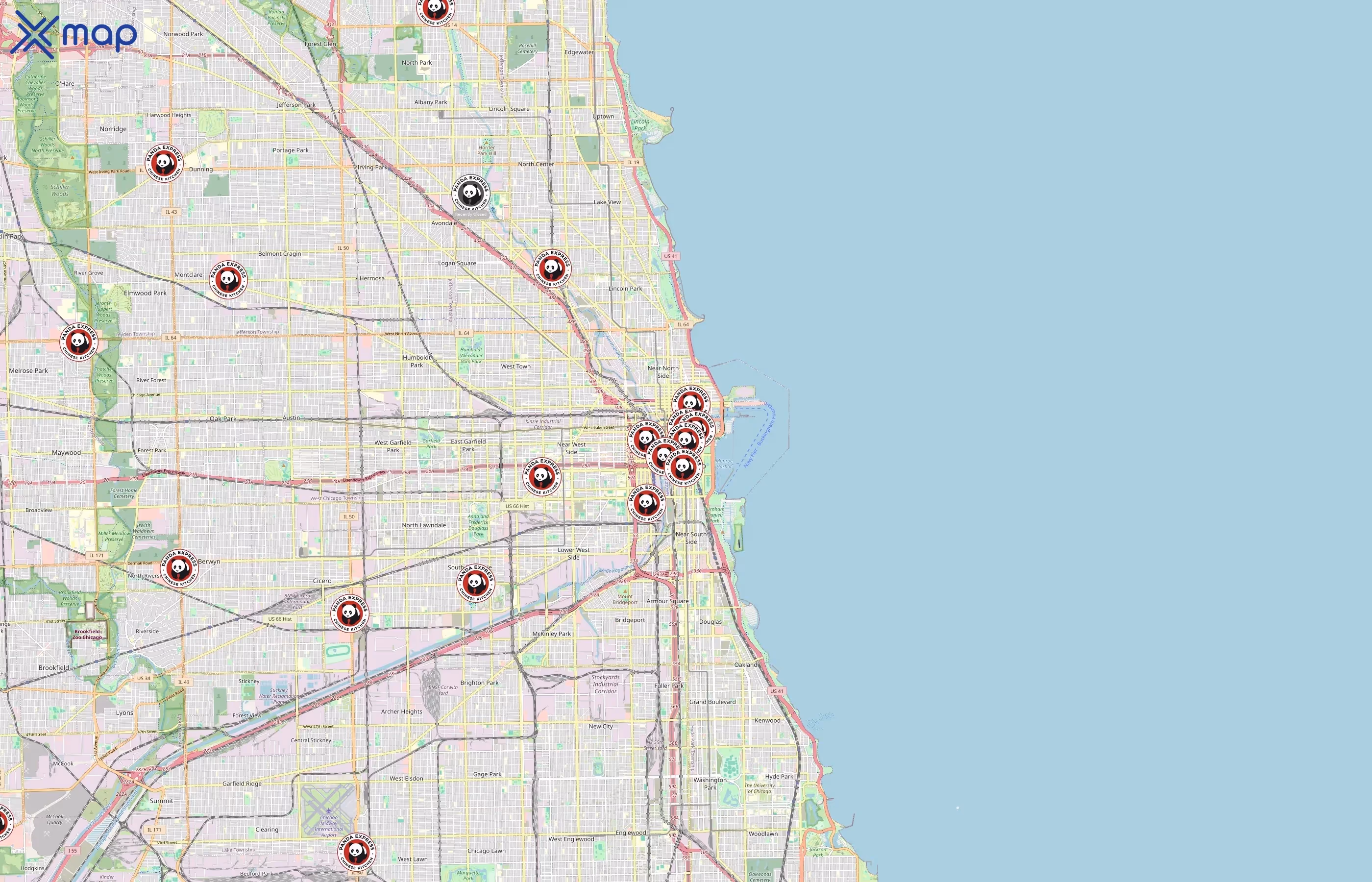 Panda Express area coverage
