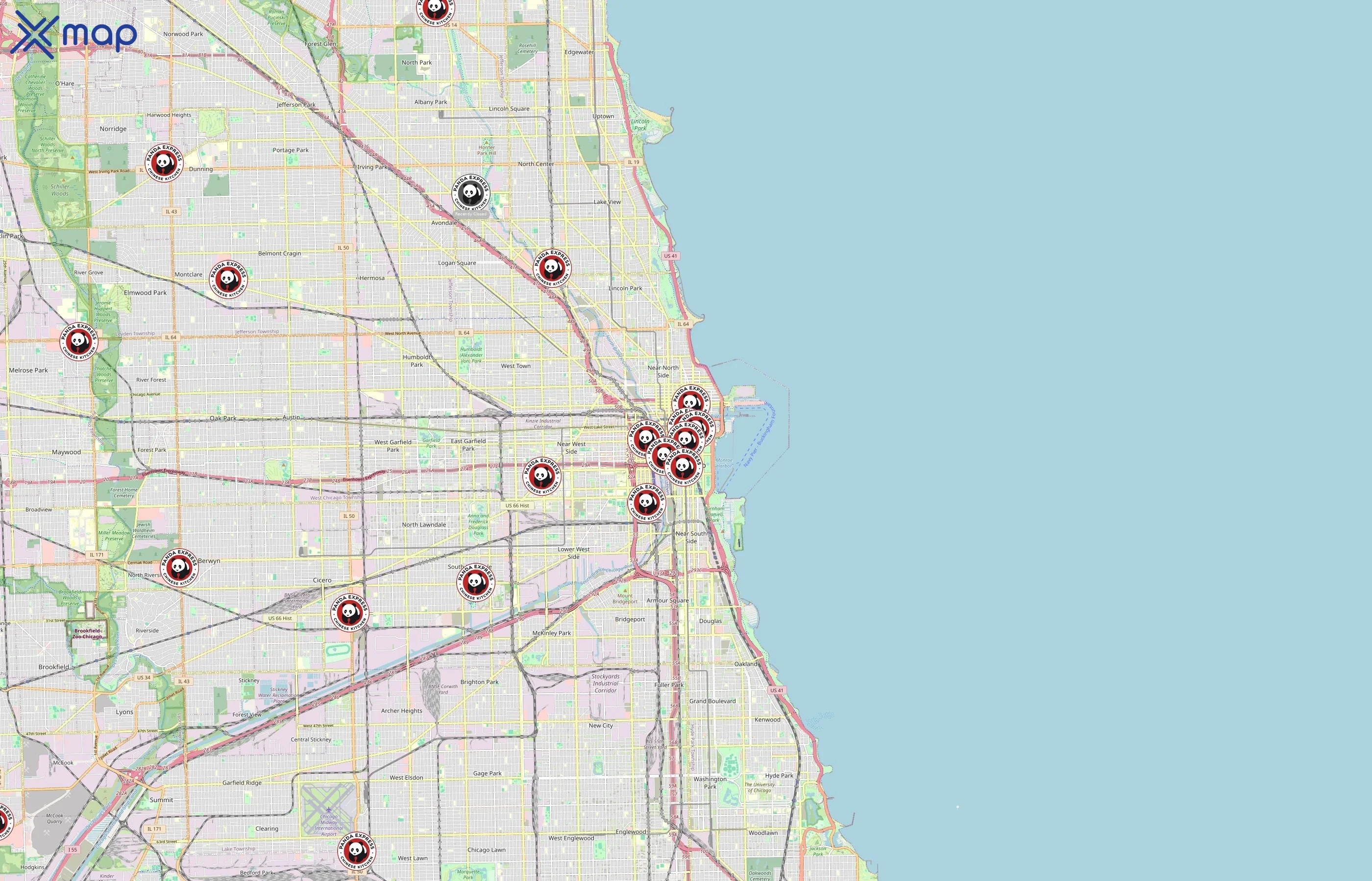 Panda Express area coverage