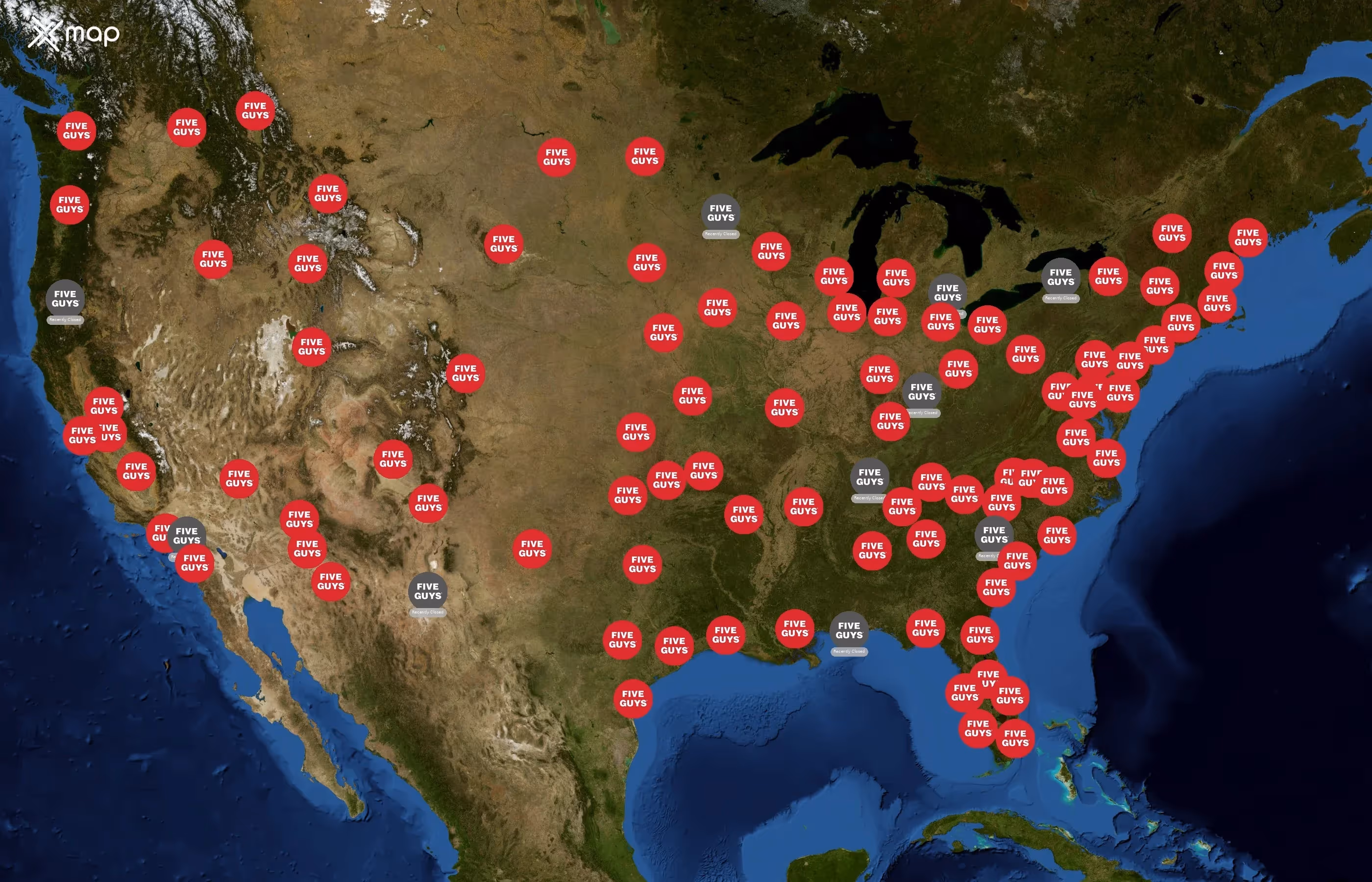 Five Guys state distribution