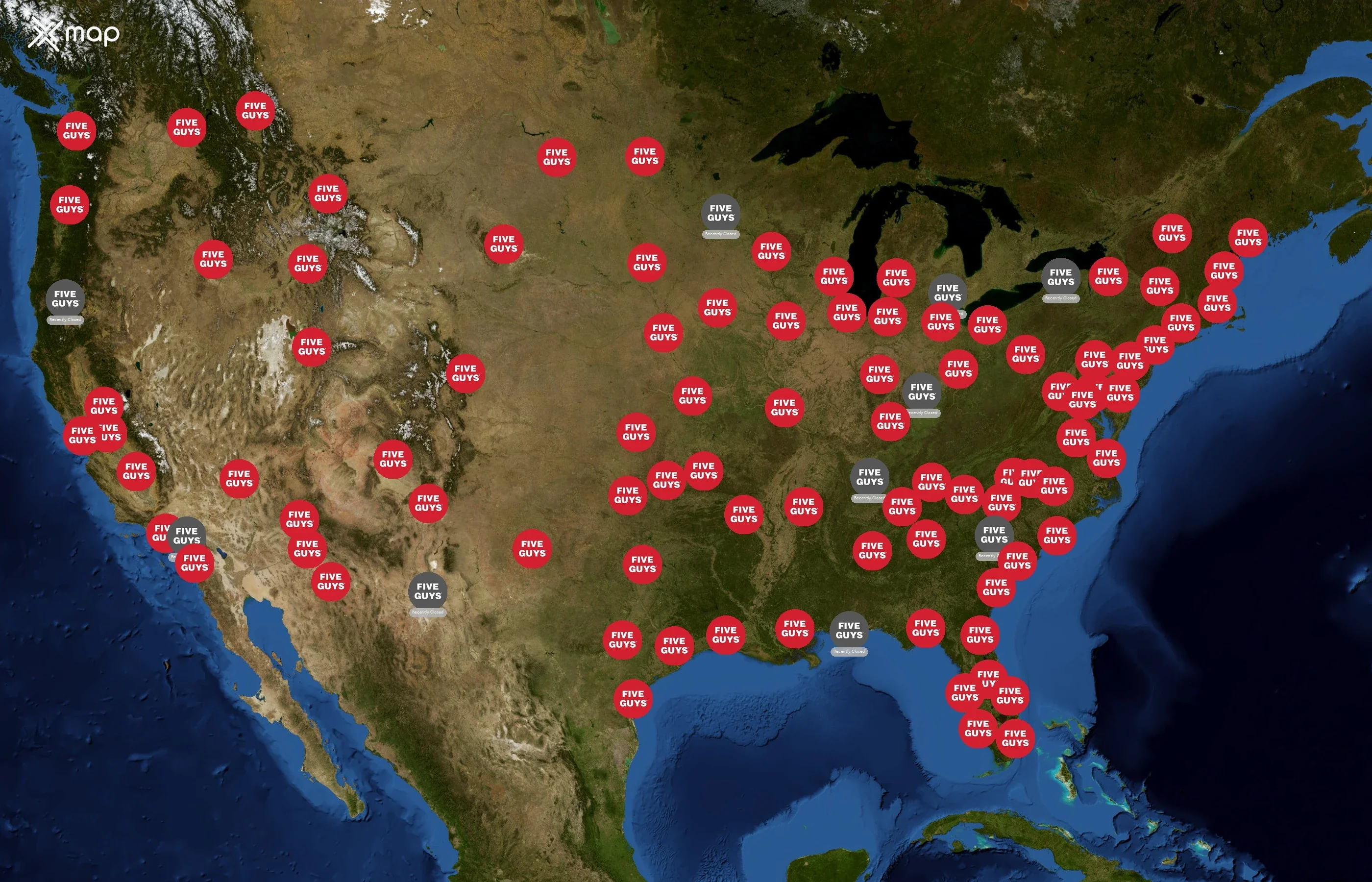 Five Guys state distribution