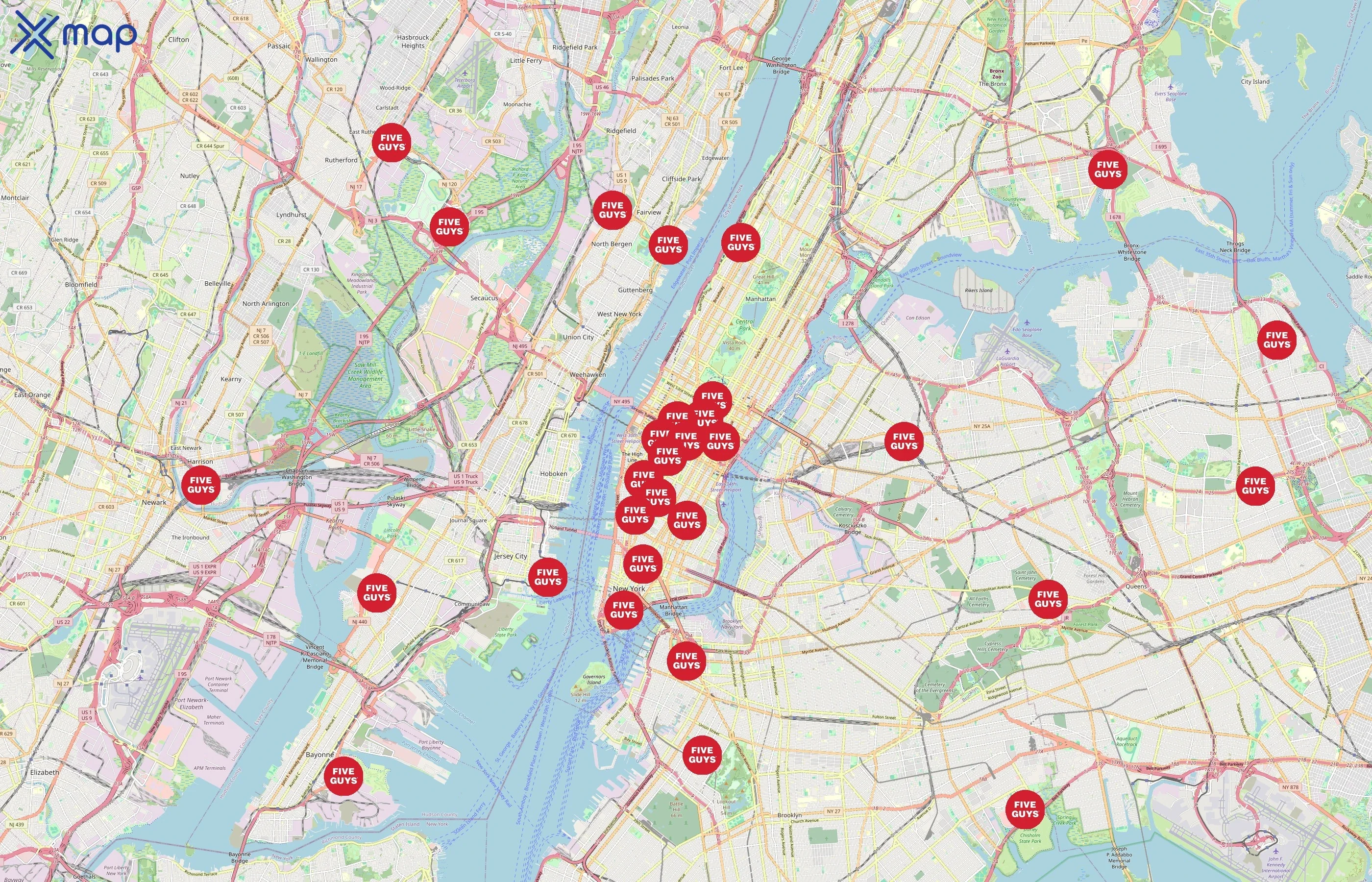 Five Guys area coverage